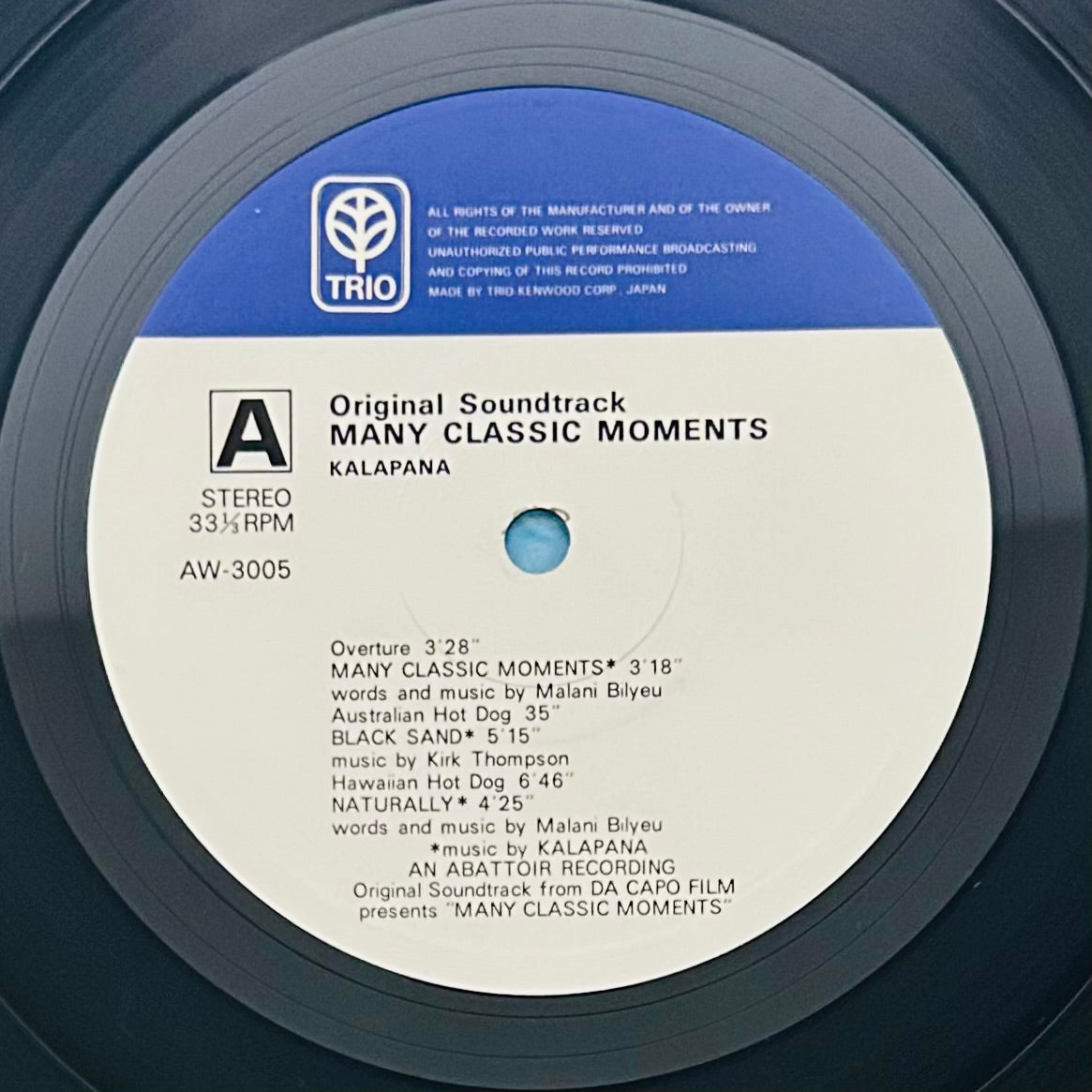 Kalapana/ Many Classic Moments O.S.T. (Japan press1978)