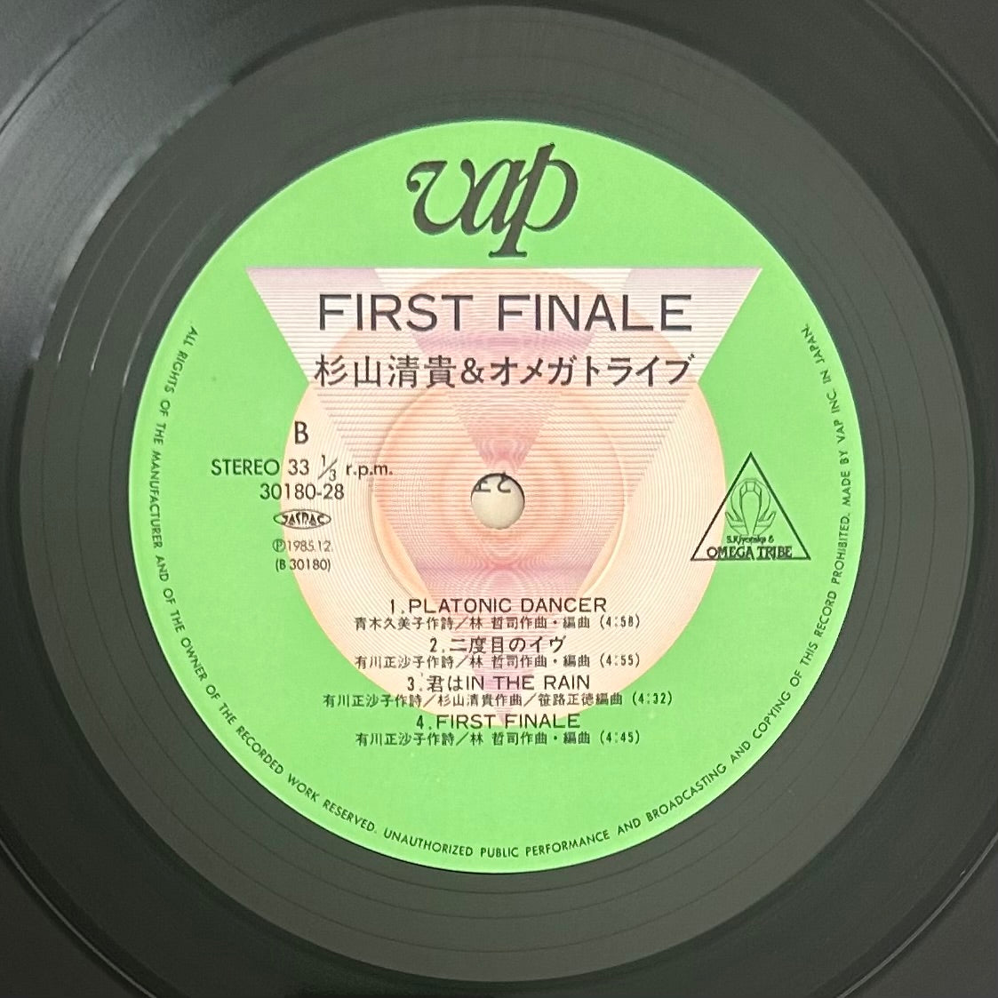 Kiyotaka Sugiyama & Omega Tribe/ First Finale (original 1985)