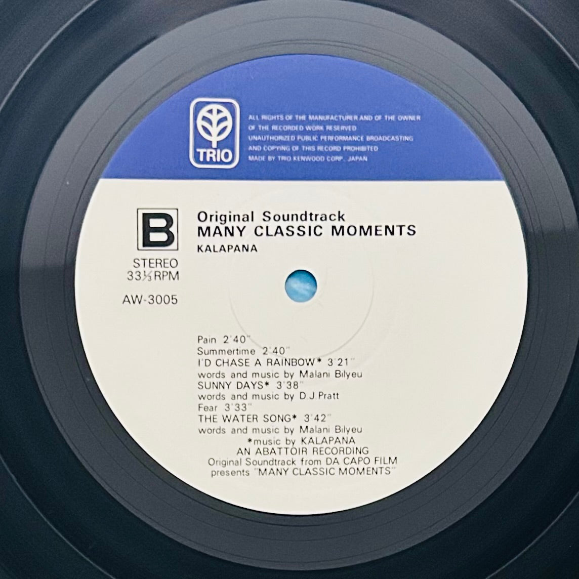 Kalapana/ Many Classic Moments O.S.T. (Japan press1978)