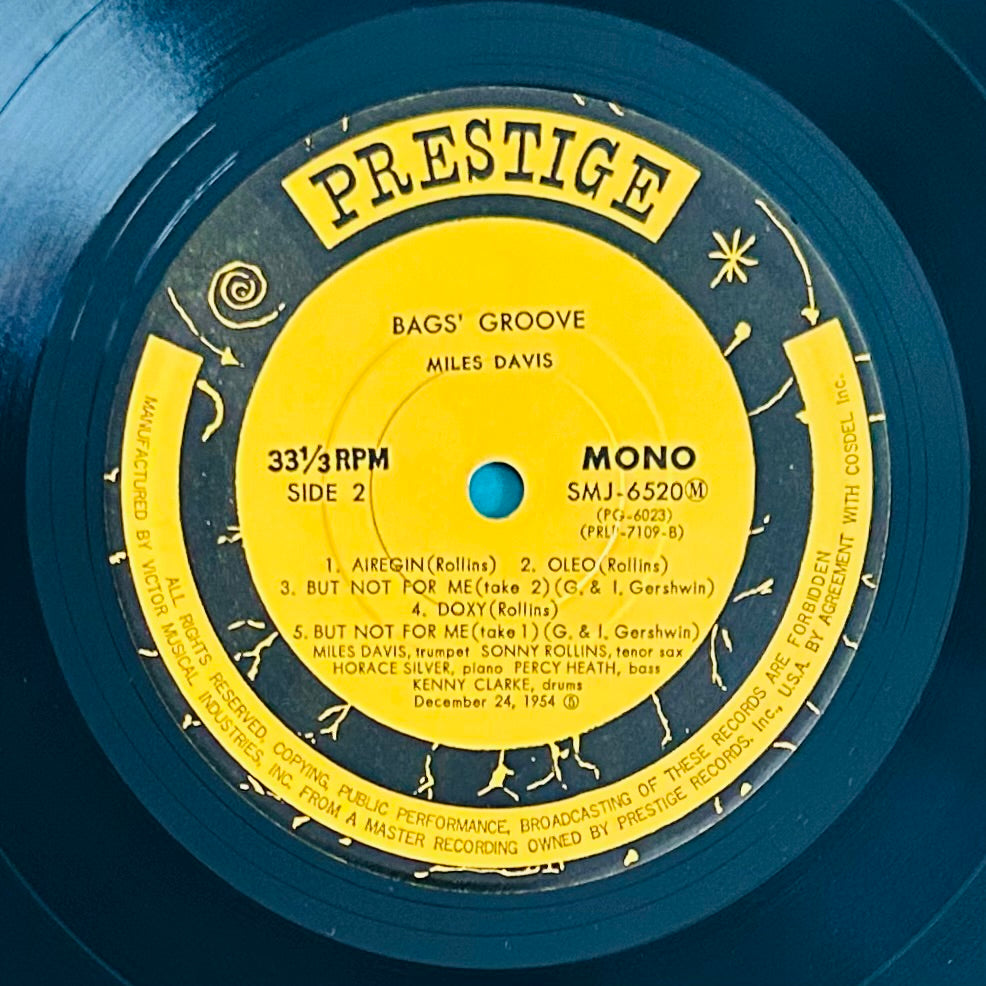 Miles Davis/ Bags Groove(JapanPress1976 Reissue, Mono)