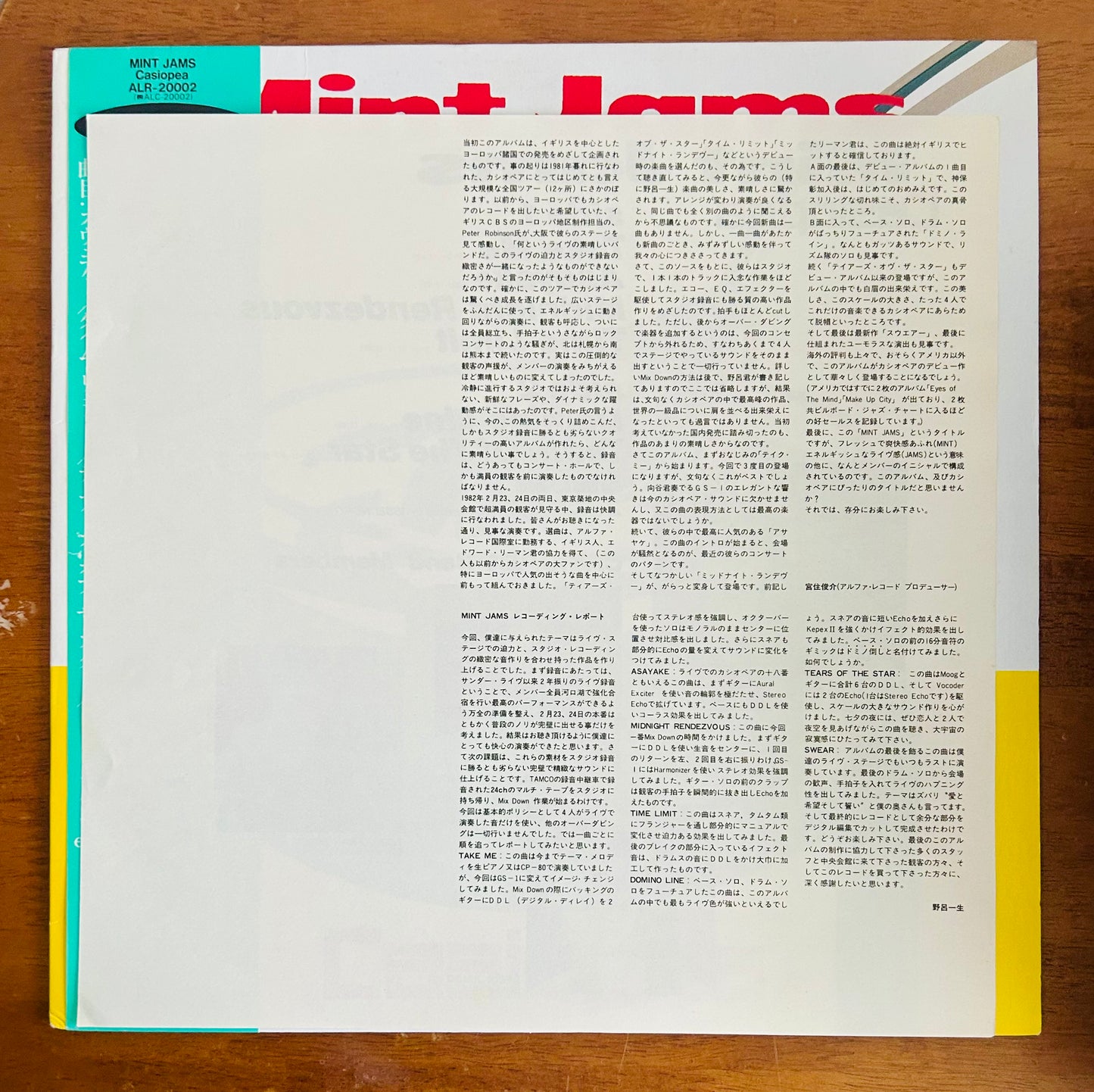 Casiopea/ Mint Jams(originalJapanPress1982)