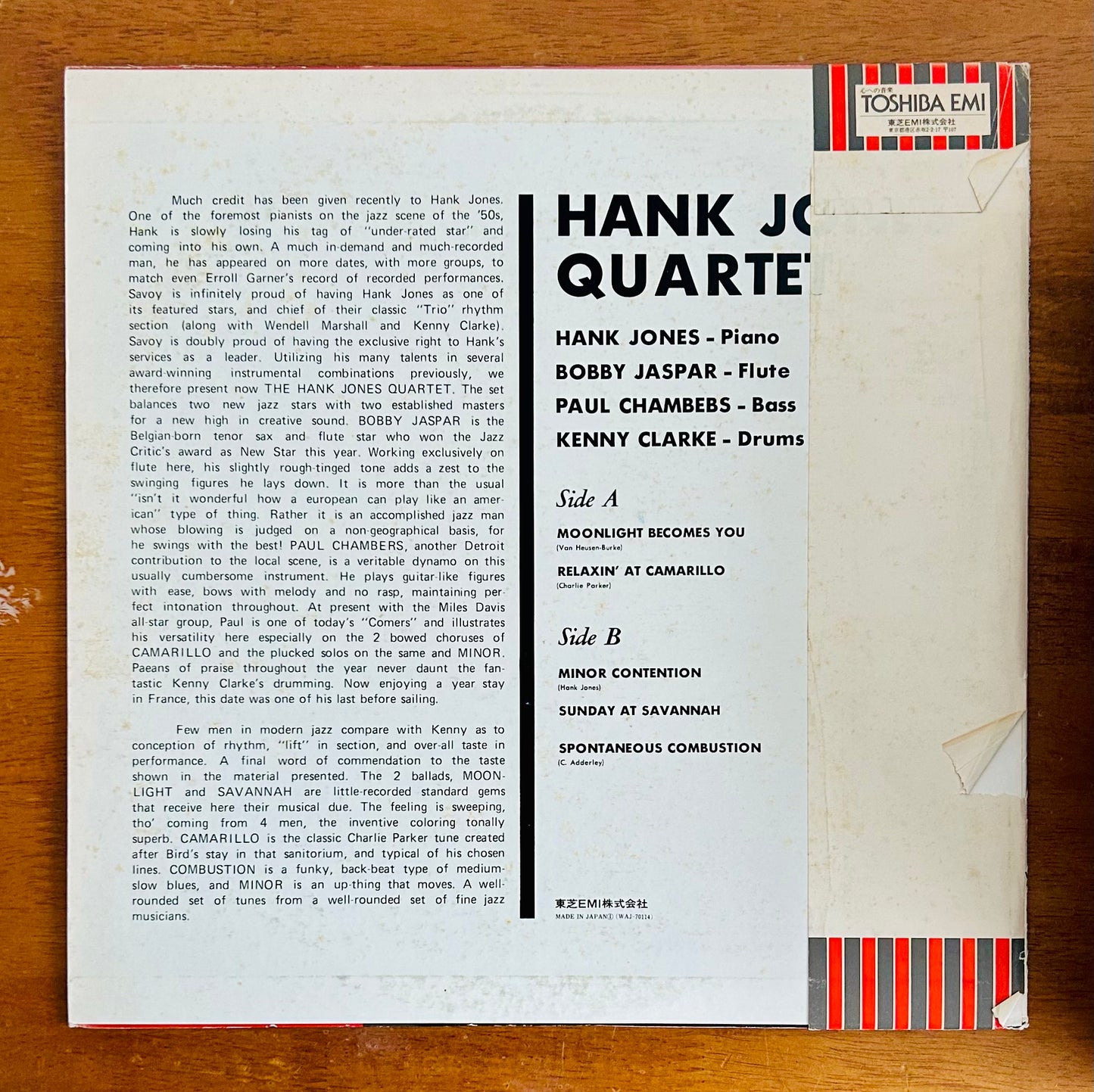 Hank Jones Trio/ Hank Jones' Quartet (JapanPress1977 Reissue, Mono)