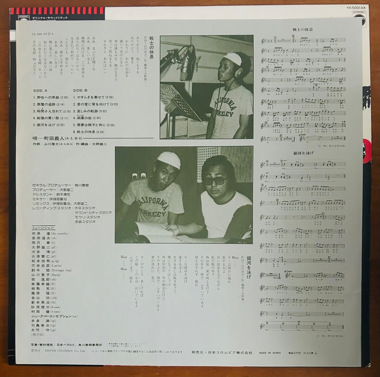 Yuji Ohno/ Proof Of The Wild OST (1978)