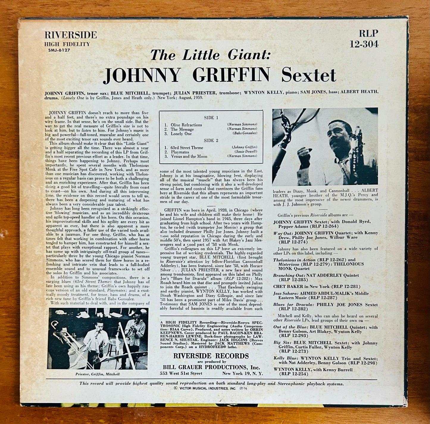 Johnny Griffin/ The Little Giant(JapanPress1976 Reissue)