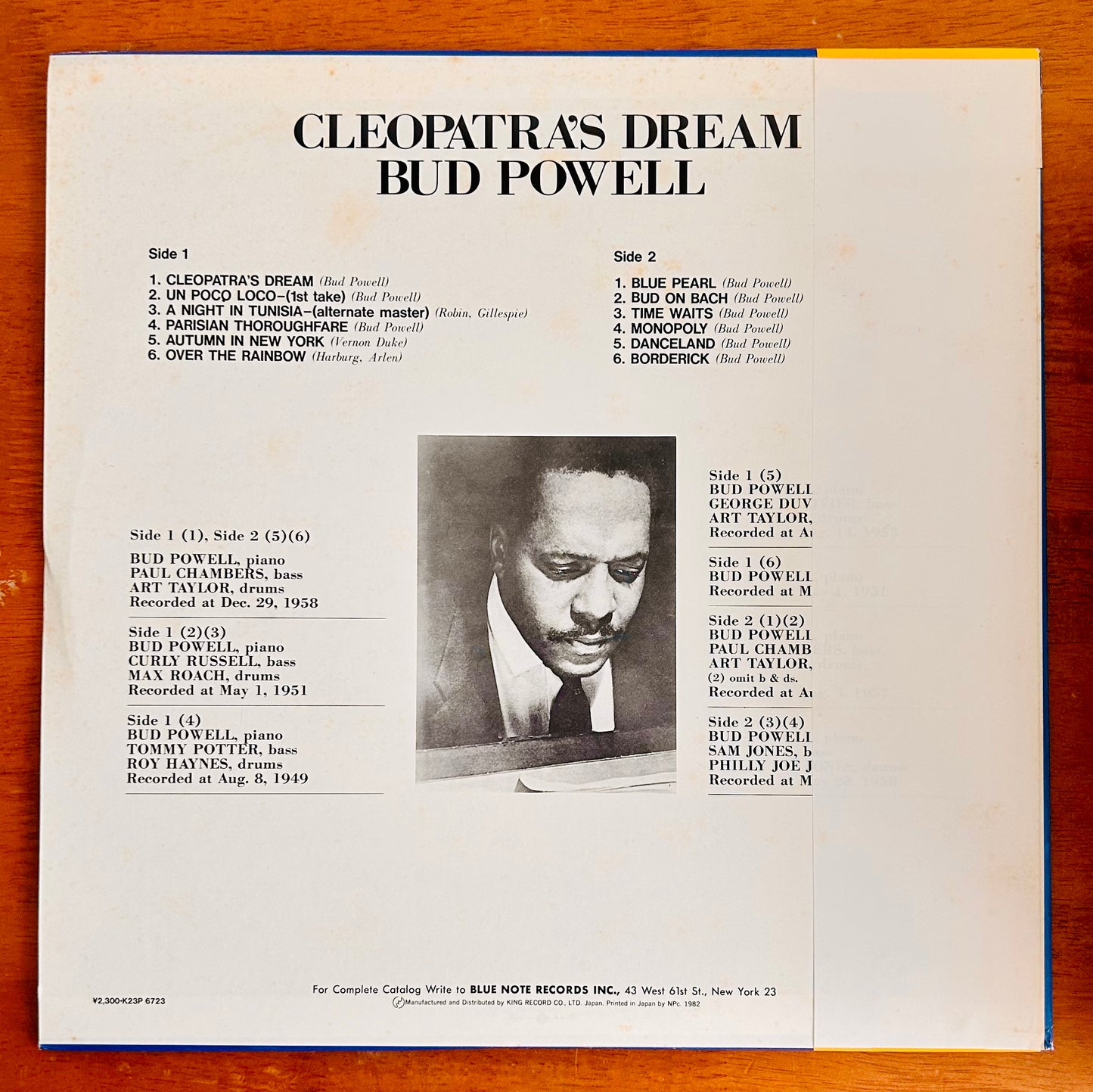 BUD POWELL/ CLEOPATRA'S DREAM (JapanPress1982 )Japan only compilation