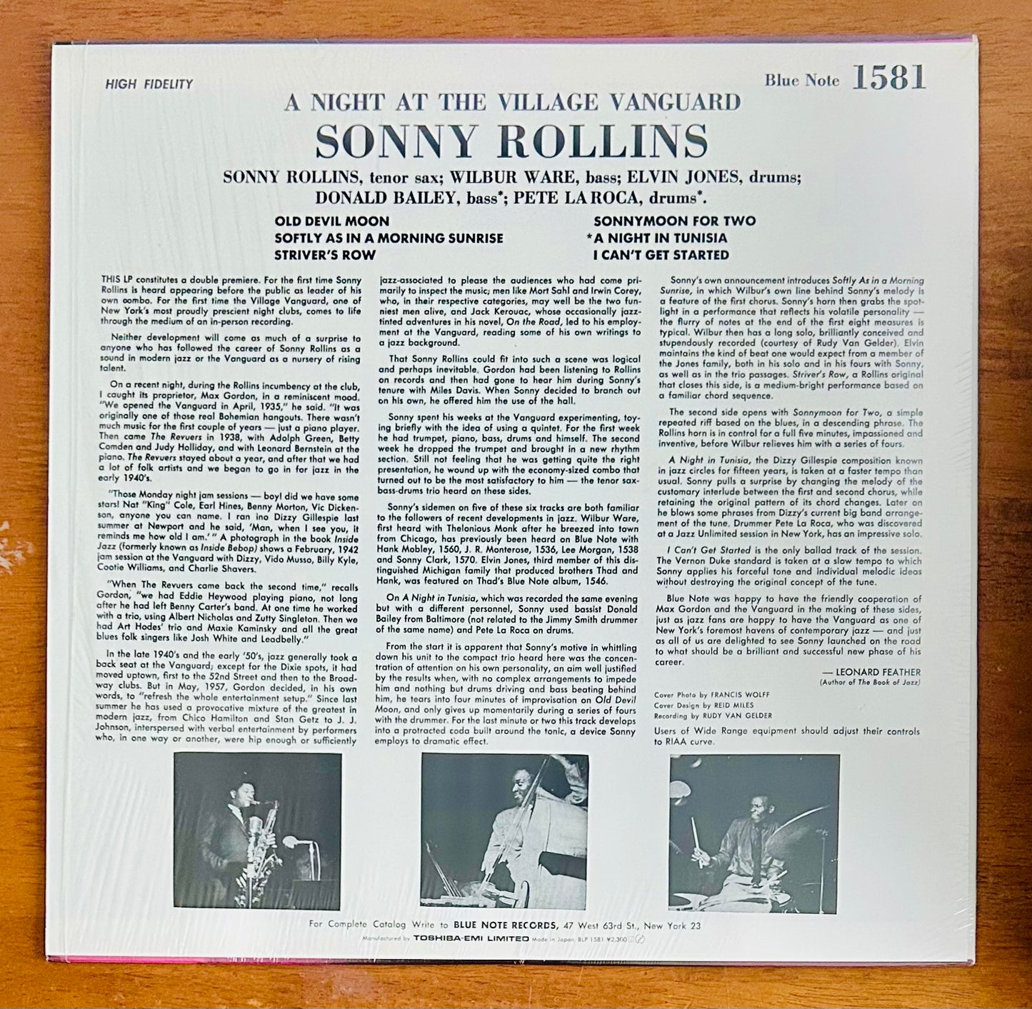 Sonny Rollins/ A Night At The " Village Vanguard(JapanPress1984 Reissue)