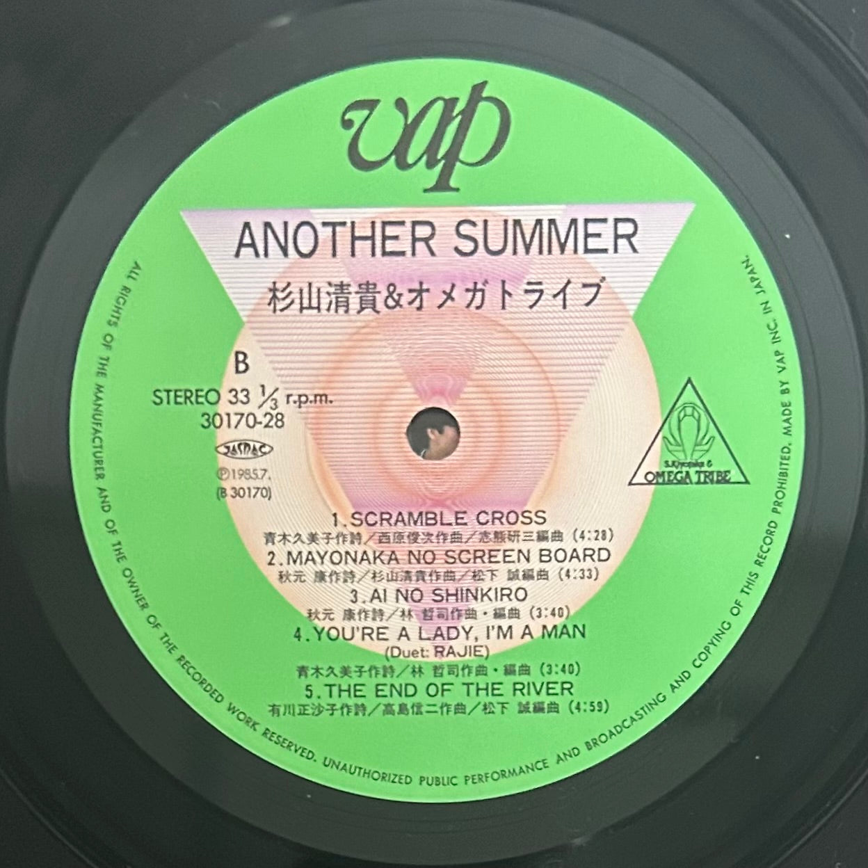 Kiyotaka Sugiyama & Omega Tribe/ Another Summer (original 1985)