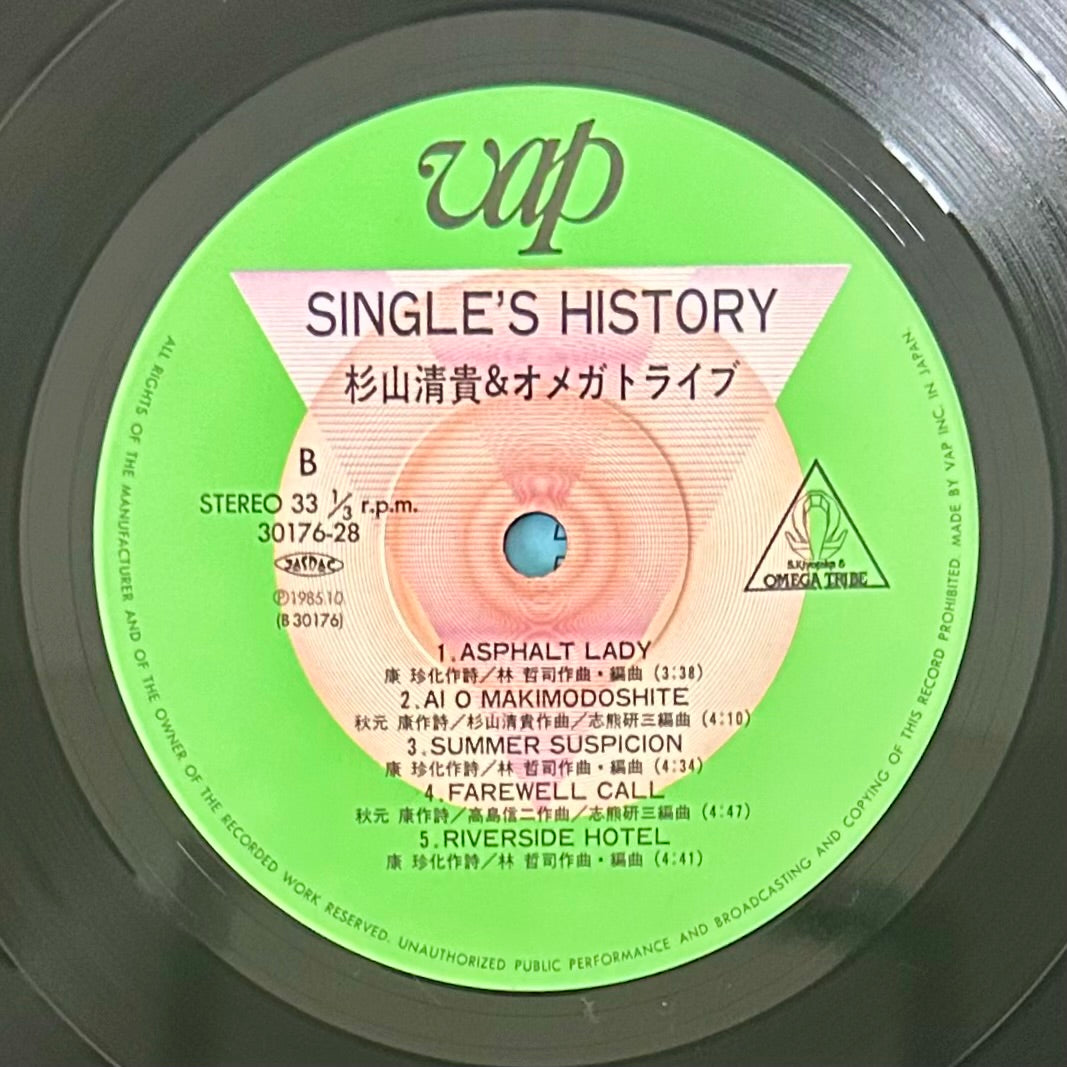 Kiyotaka Sugiyama & Omega Tribe/ Single's History (original 1985)