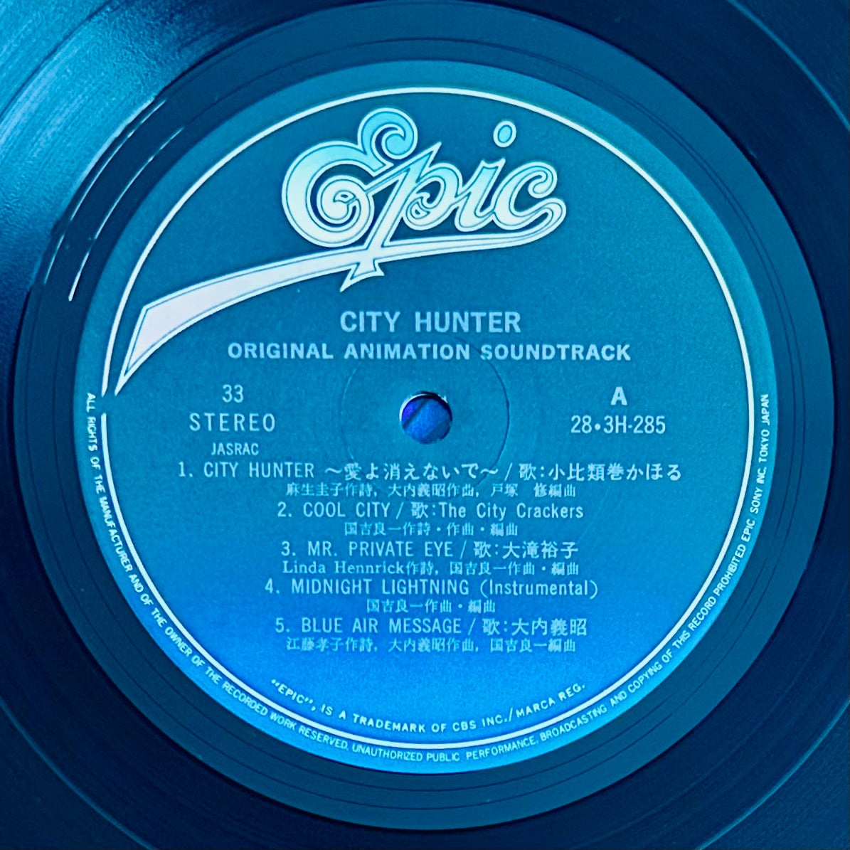 CITY HUNTER O.S.T. (original1987)