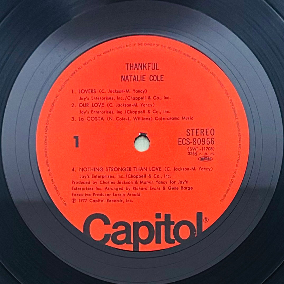 Natalie Cole/ Thankful 幸福 (JapanPress1977)