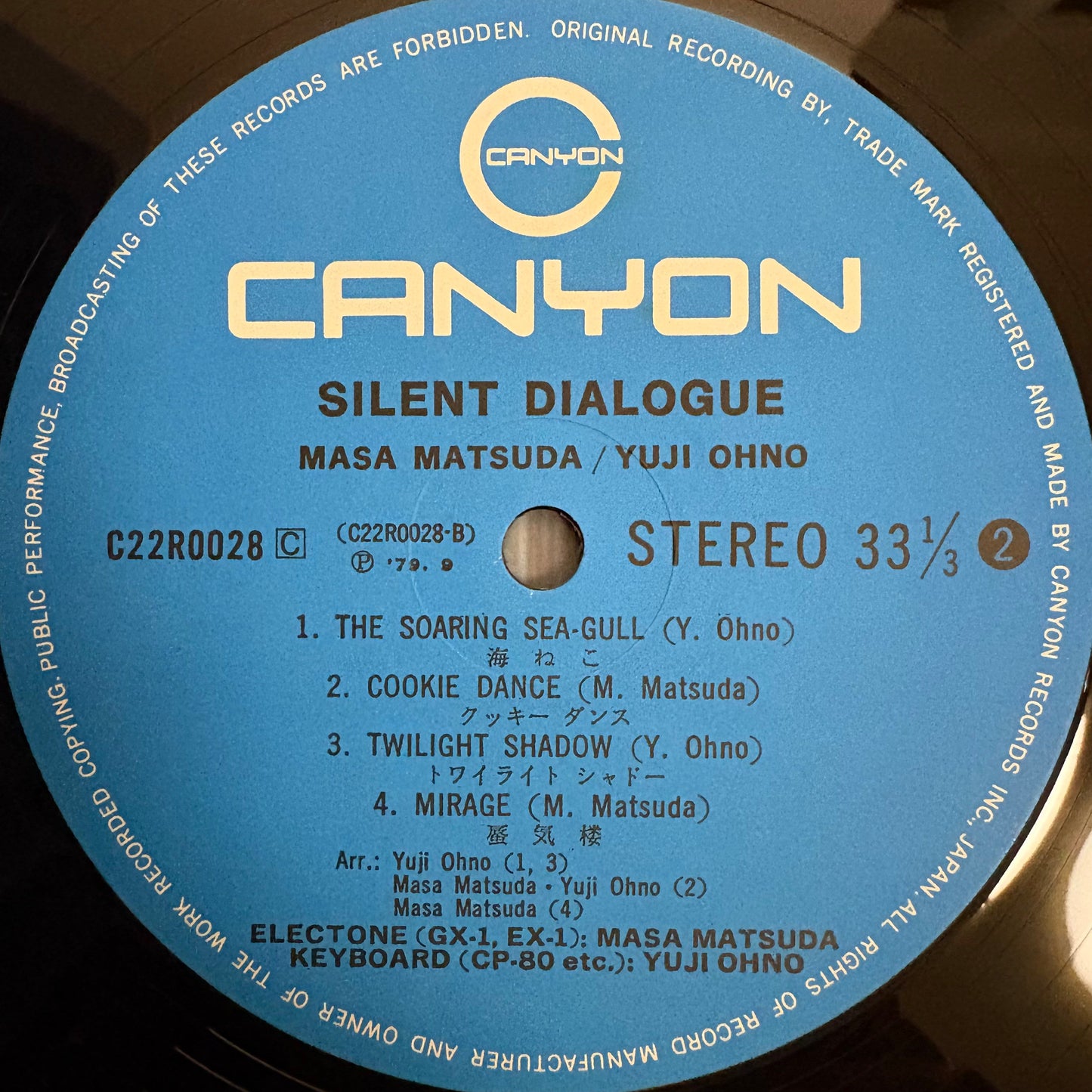 Masa Matsuda & Yuji Ohno/ Silent Dialogue (original 1979)
