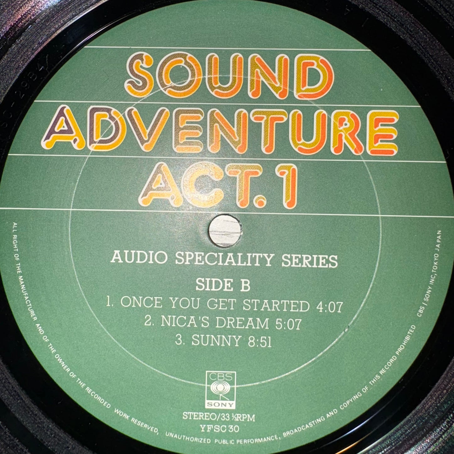 Yuji Ohno / Sound Adventure Act I (Audio Speciality Series) (not for sale 1980)