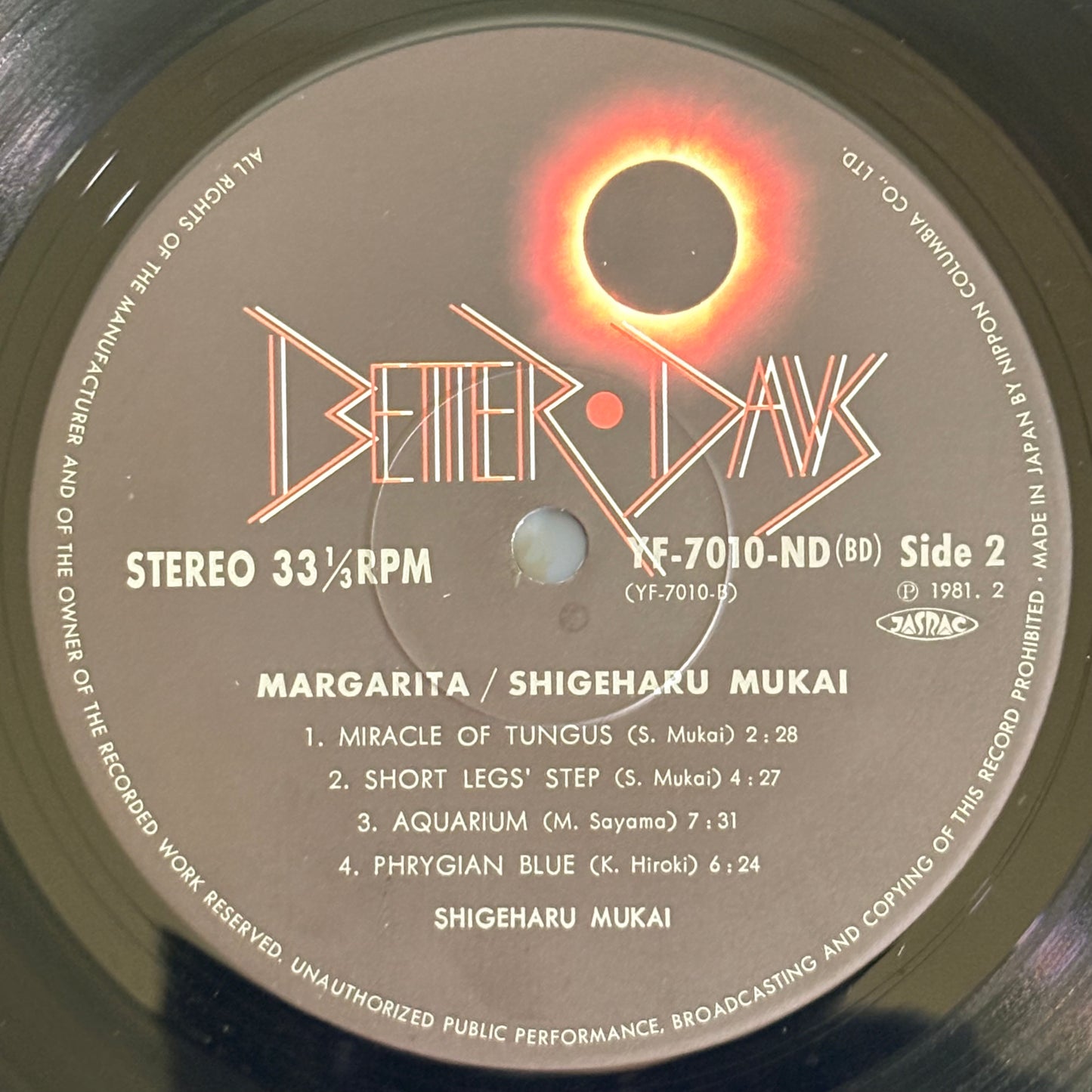 Shigeharu Mukai Morning Flight / Margarita(Original 1981)