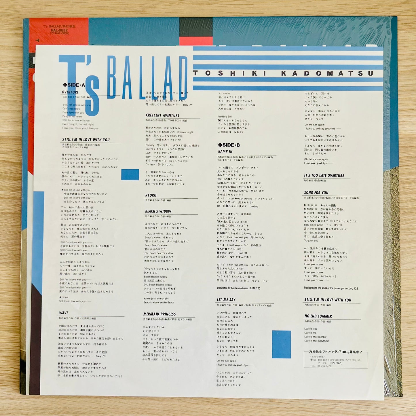 Toshiki Kadomatsu / T’s Ballad  (original 1985)