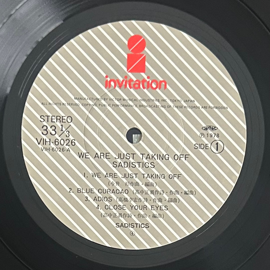 Sadistics/ We Are Just Taking Off  (original 1978)