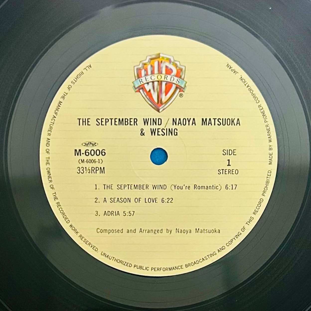 Naoya Matsuoka & Wesing / The September Wind  (original 1982)