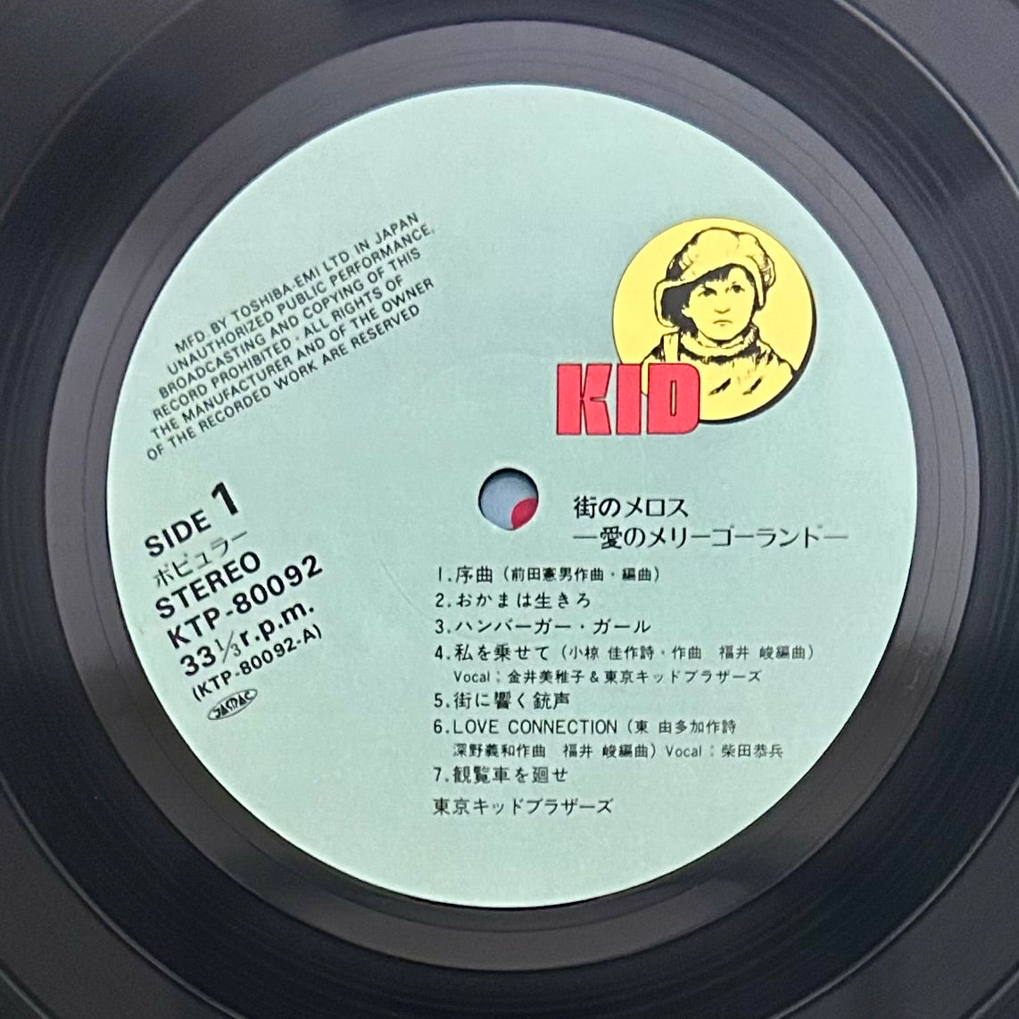 Tokyo Kid Brothers/ Machi No Melos  (original 1979)