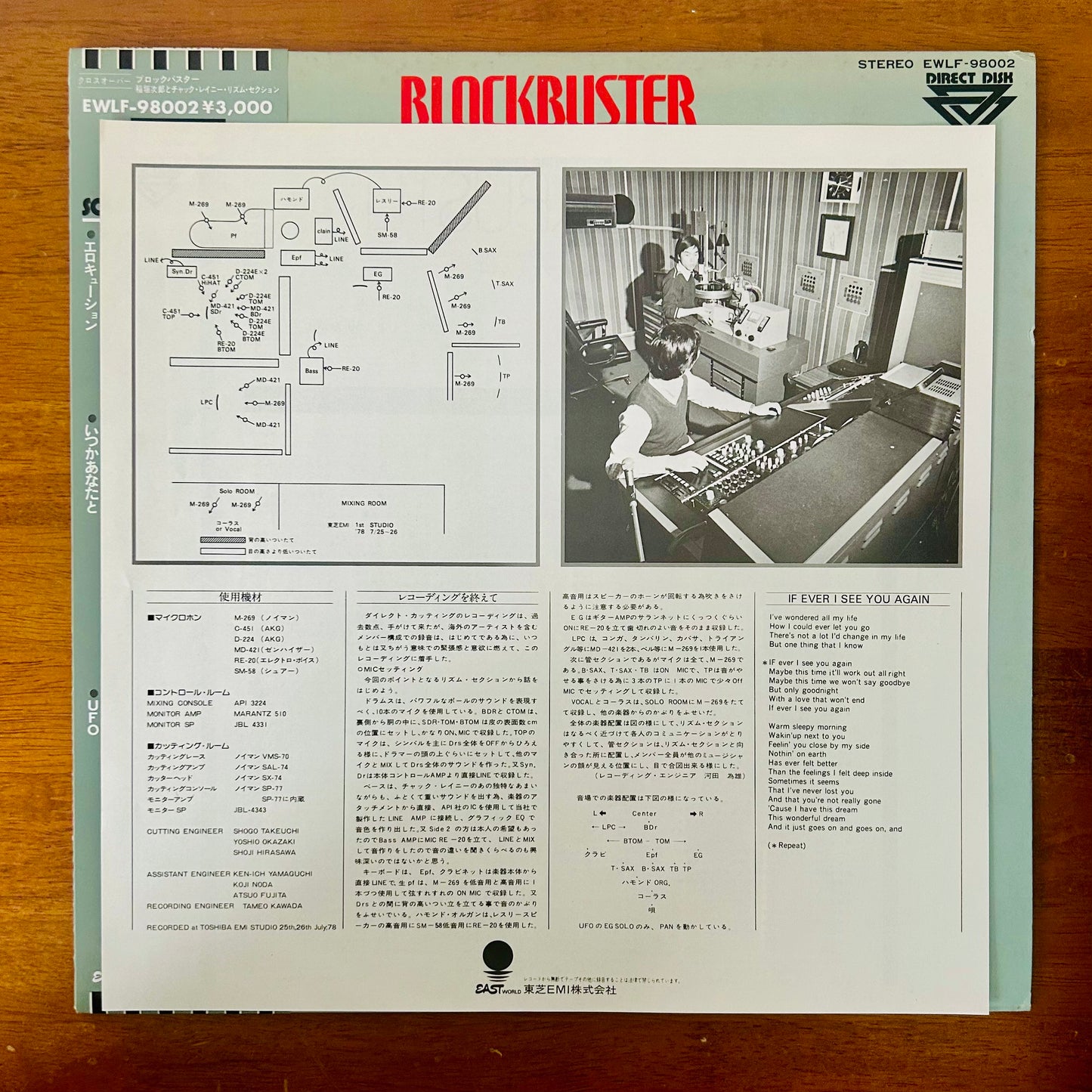 Jiro Inagaki & Chuck Rainey Rhythm Section/ Blockbuster  (original 1978)