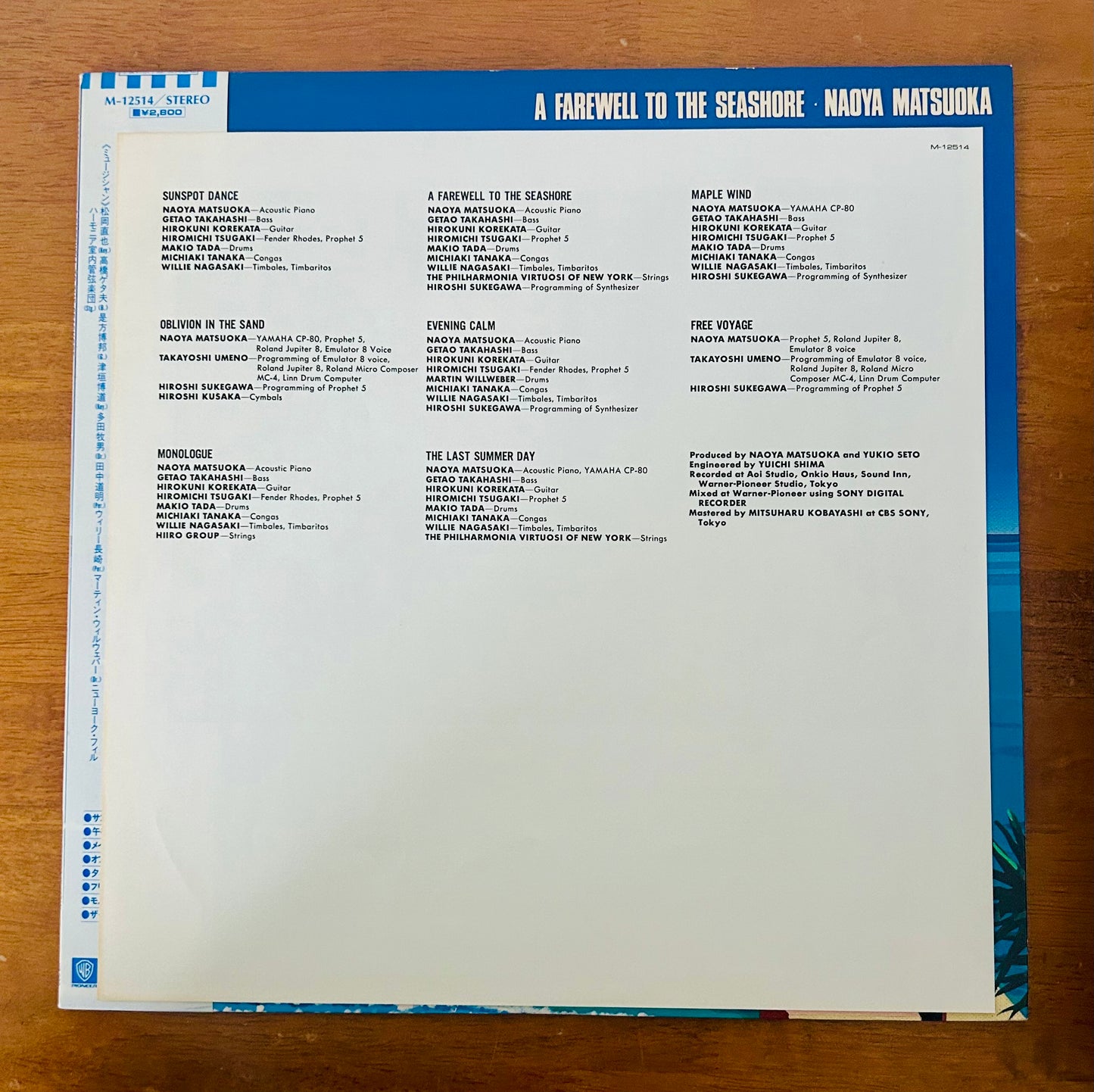 Naoya Matsuoka/ A Farewell to the Seashore  (original 1983)