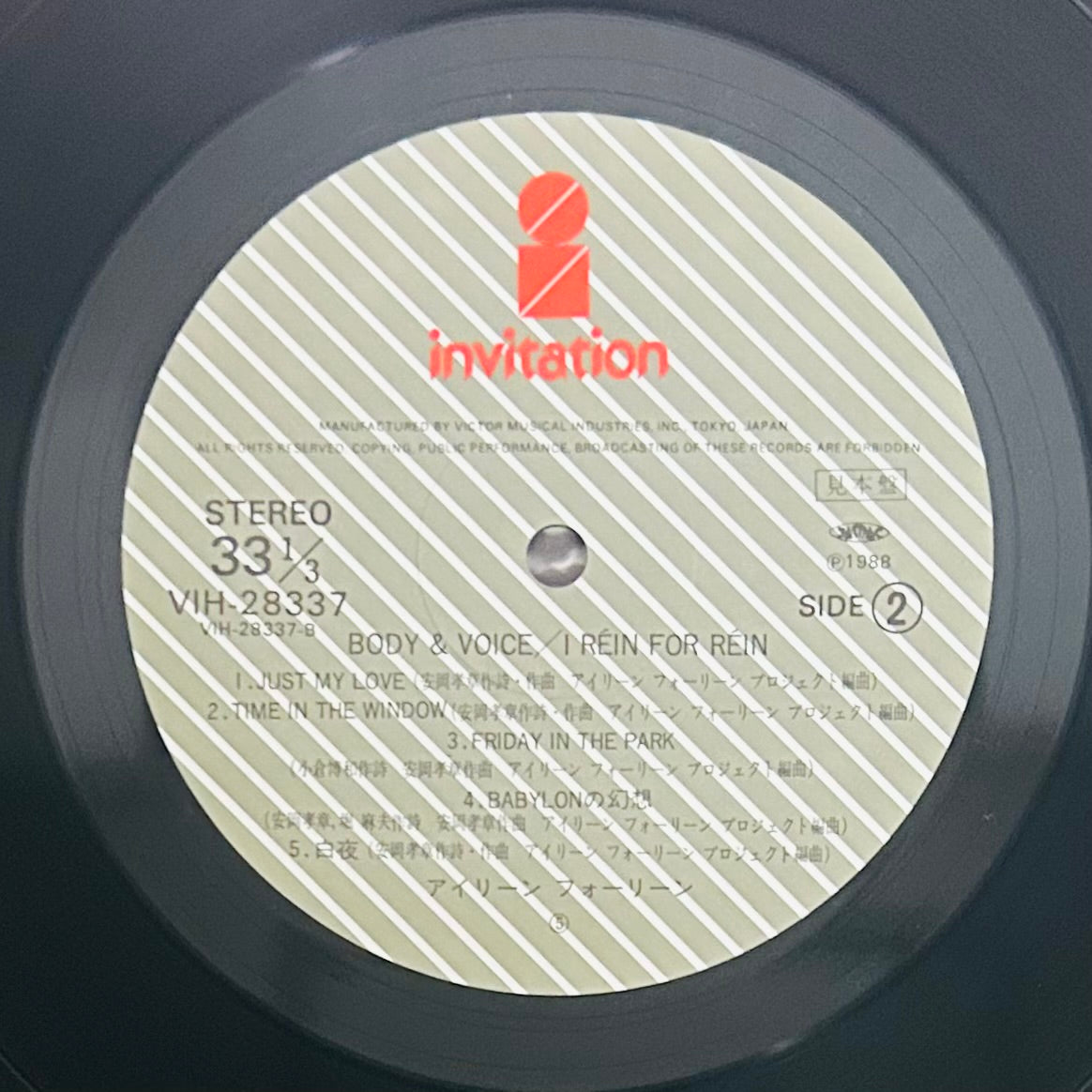 I Rein For Rein/  Body & Voice  (Promo 1988)