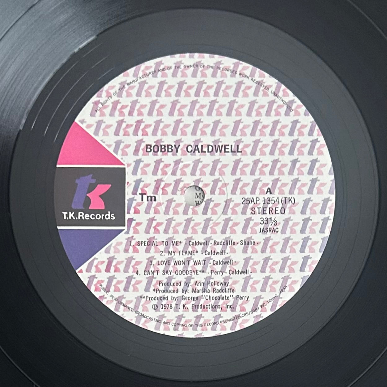 Bobby Caldwell/ Evening Scandal  (JAPAN PRESS 1978)