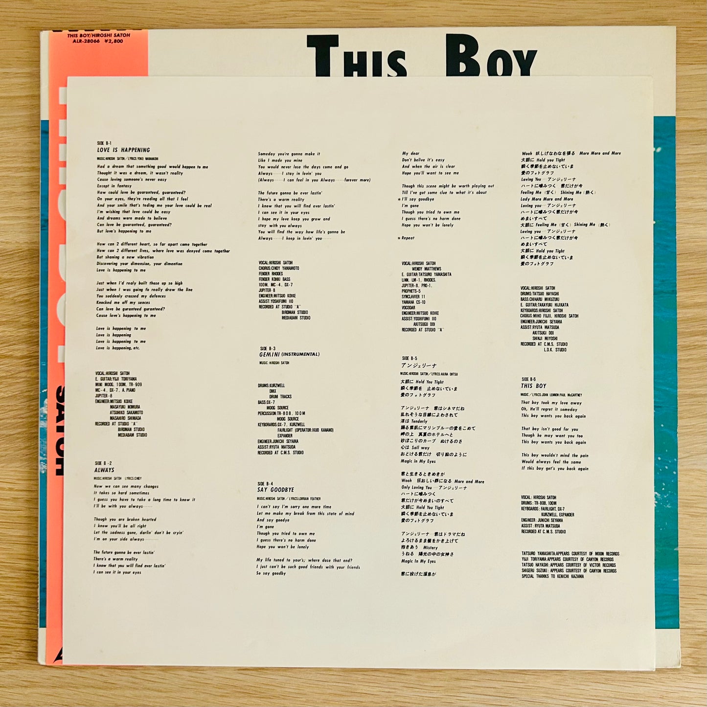 Hiroshi Sato / This Boy  (original 1985)