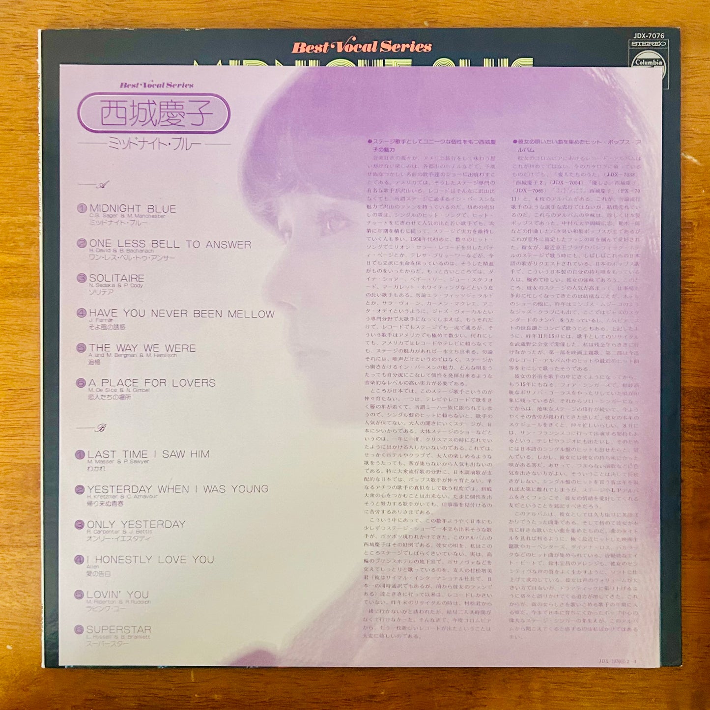 Keiko Saijo/ Midnight Blue  (original 1976)