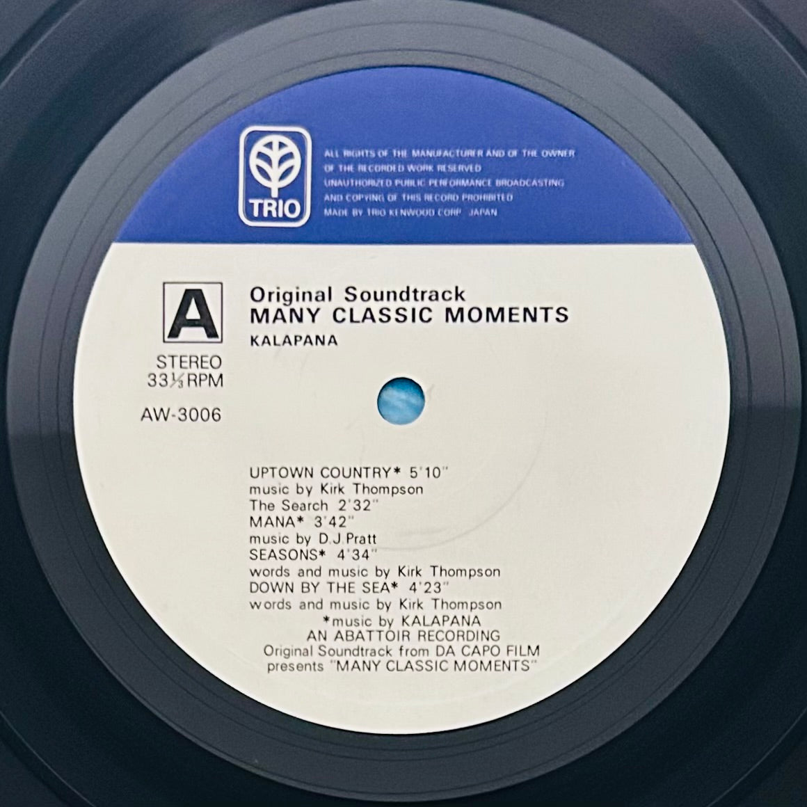 Kalapana/ Many Classic Moments  O.S.T. （Japan press1978）