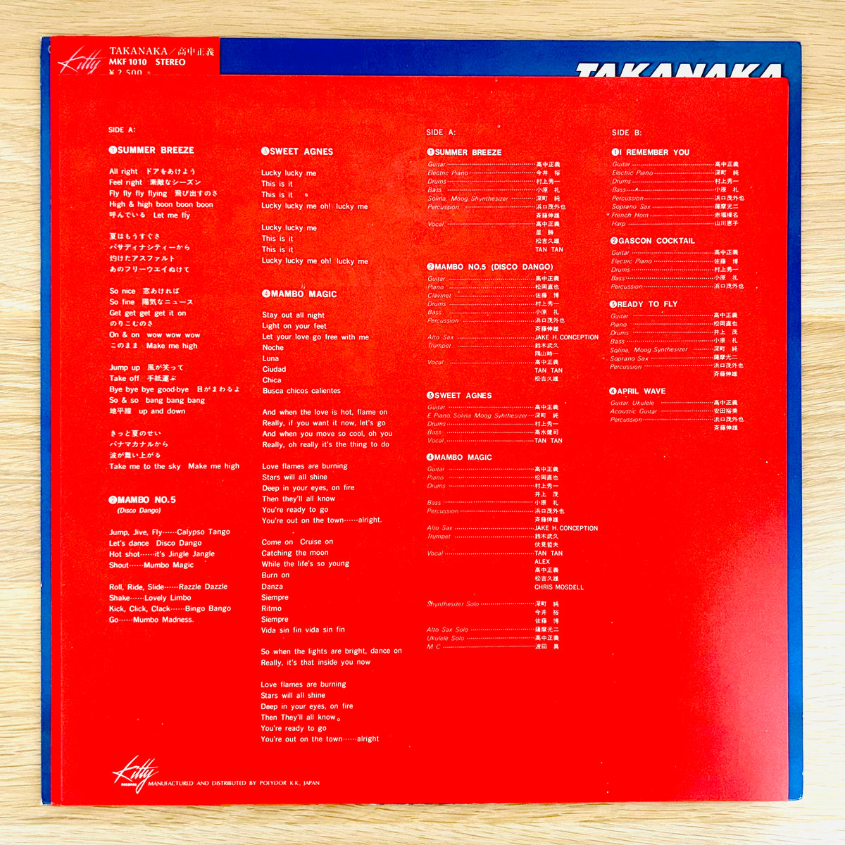 Masayoshi Takanaka/ Takanaka  (original 1977)