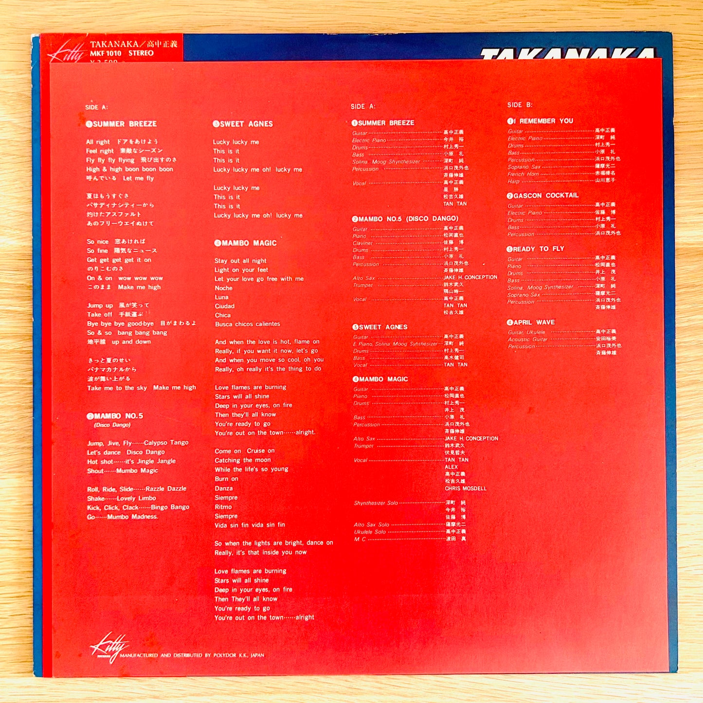 Masayoshi Takanaka/ Takanaka  (original 1977)