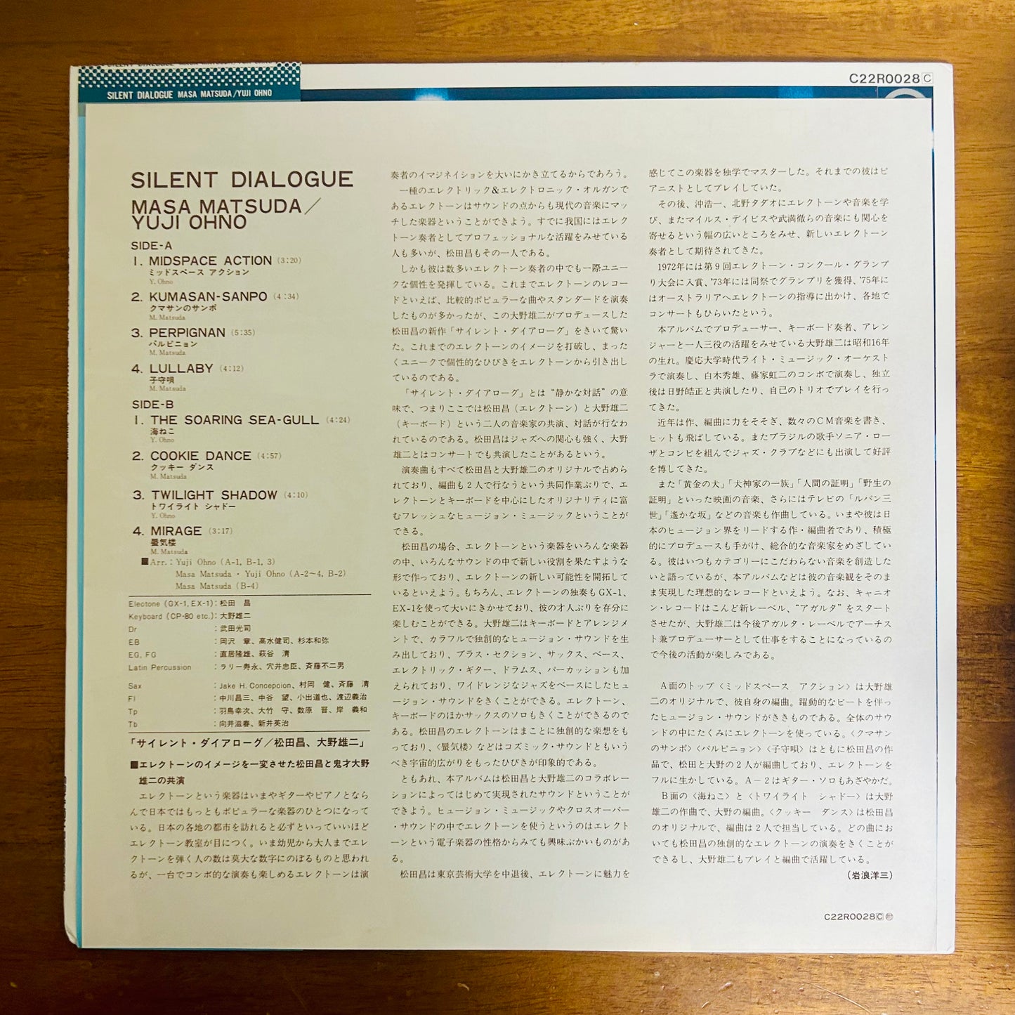 Masa Matsuda & Yuji Ohno/ Silent Dialogue  (original 1979)
