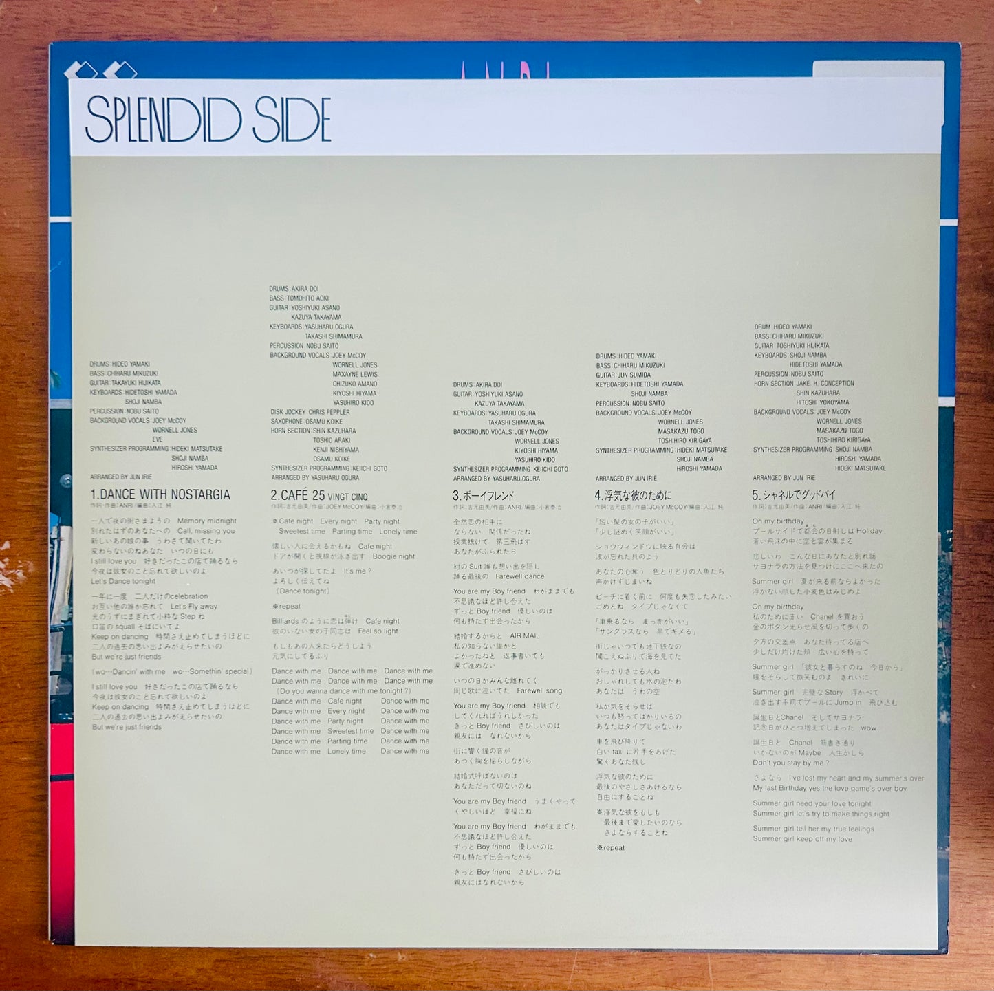 Anri/ Adieux d'été (promo1987)