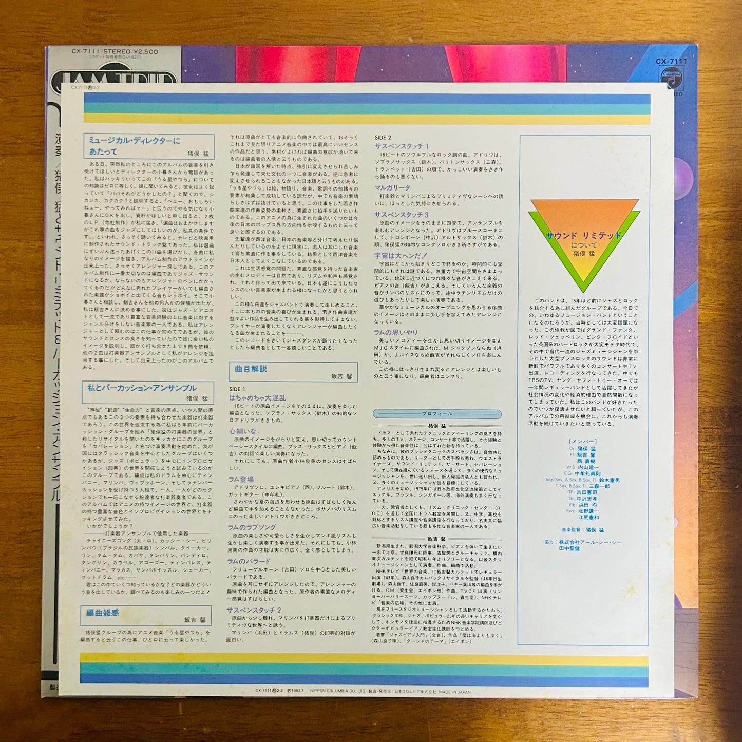 Takeshi Inomata & Sound Limited/ Urusei Yatsura Jam Trip (original 1983)