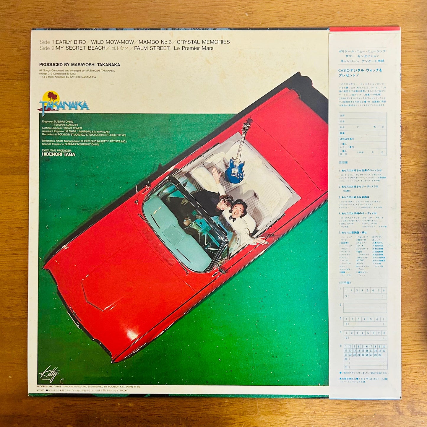 Masayoshi Takanaka/ T-Wave  (original 1980) Blue Vinyl