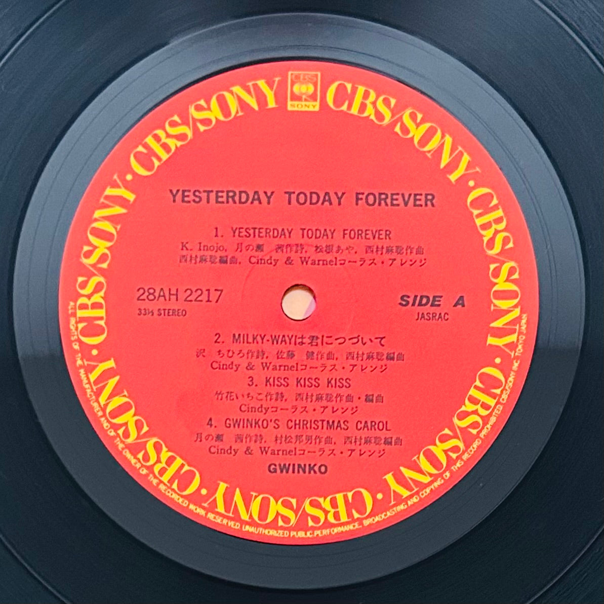GWINKO/ Yesterday Today Forever（original1987）