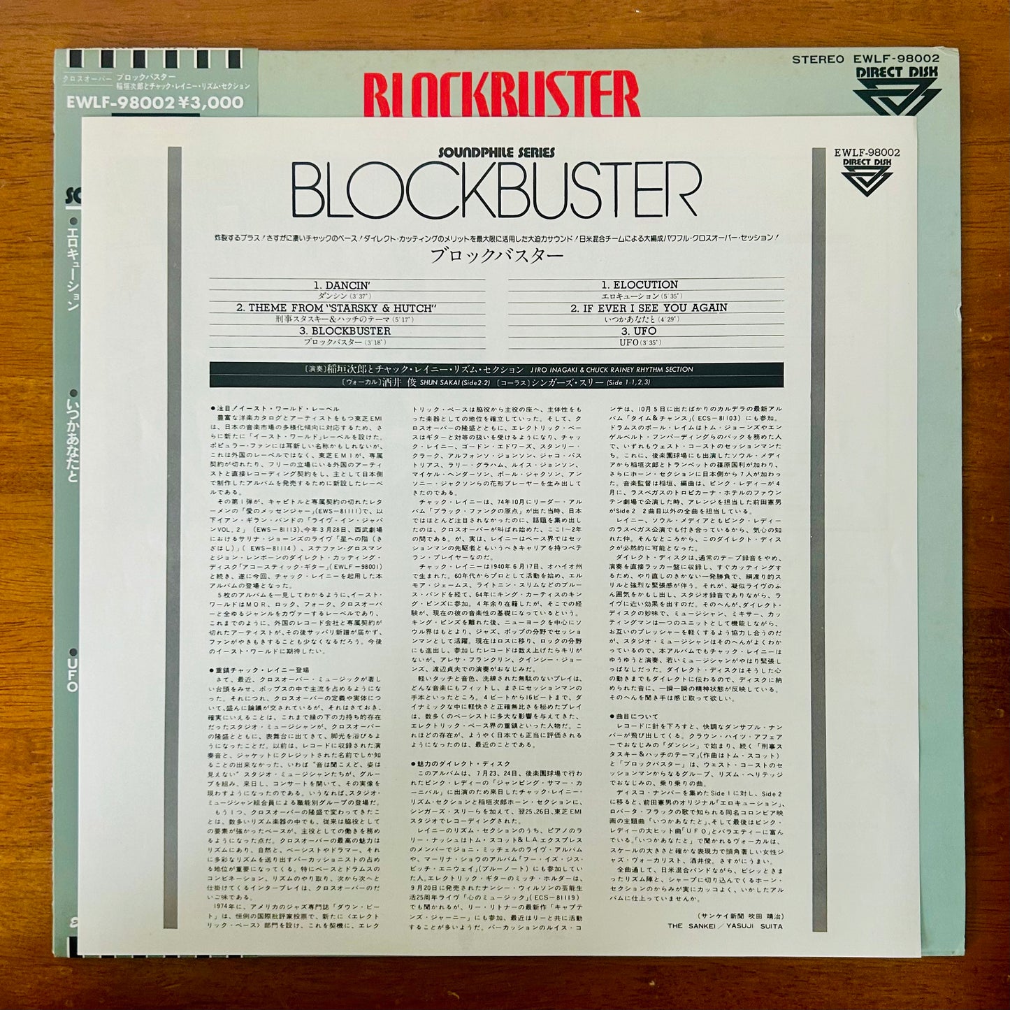 Jiro Inagaki & Chuck Rainey Rhythm Section/ Blockbuster  (original 1978)