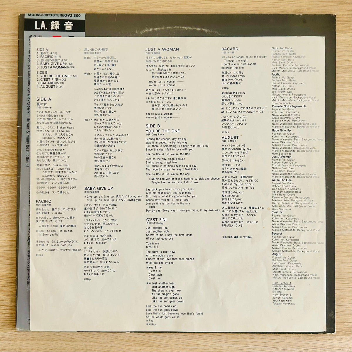 Fujimaru Yoshino / Romantic Guys  (original 1983)