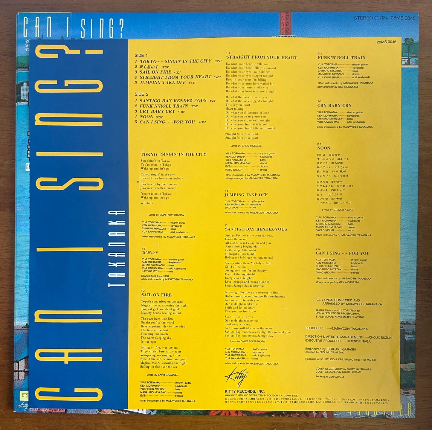 Masayoshi Takanaka/ Can I Sing(japanpress 1983)