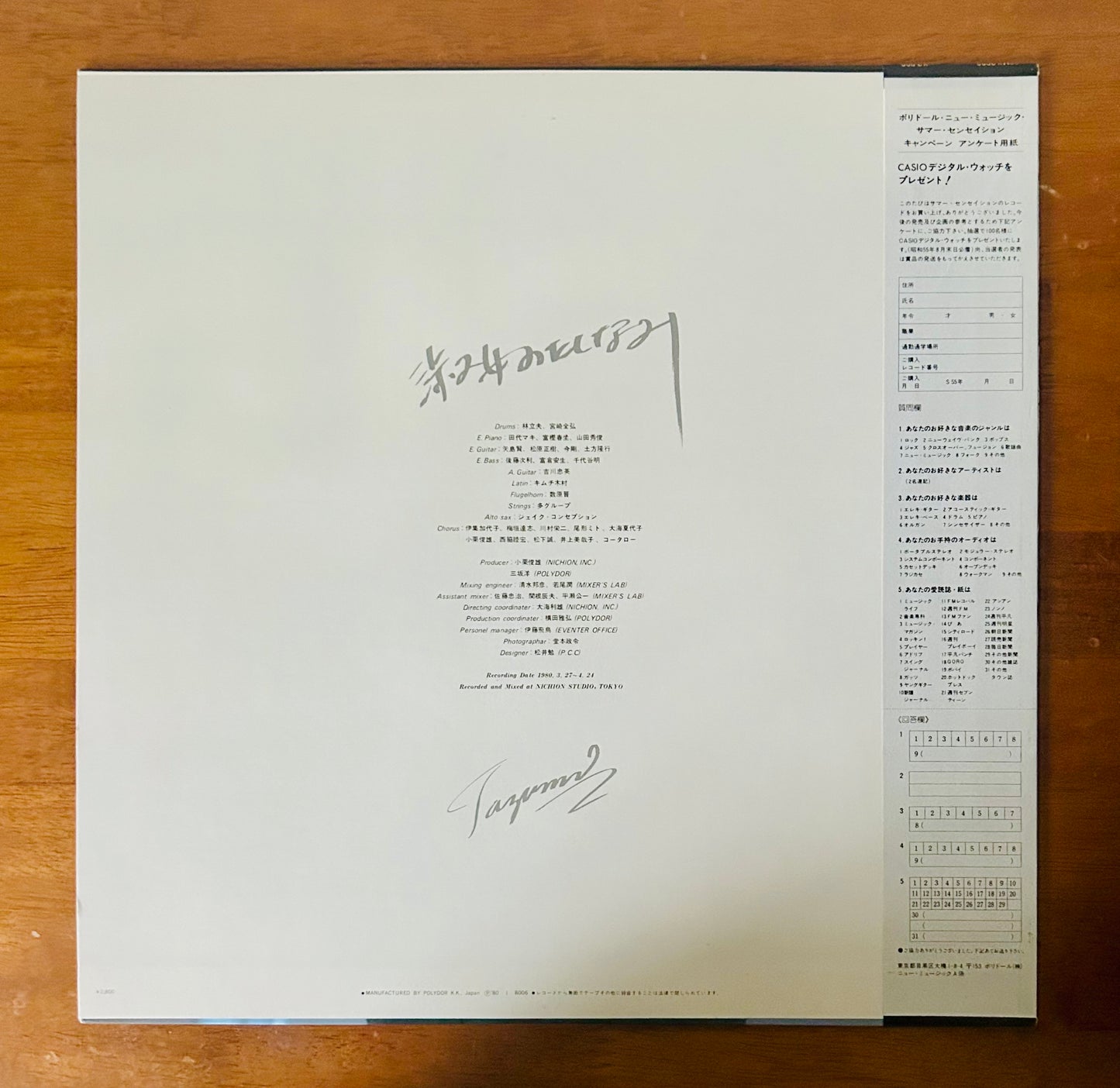 Tazumi Toyoshima / Shukujo no Tashinami (original 1980)