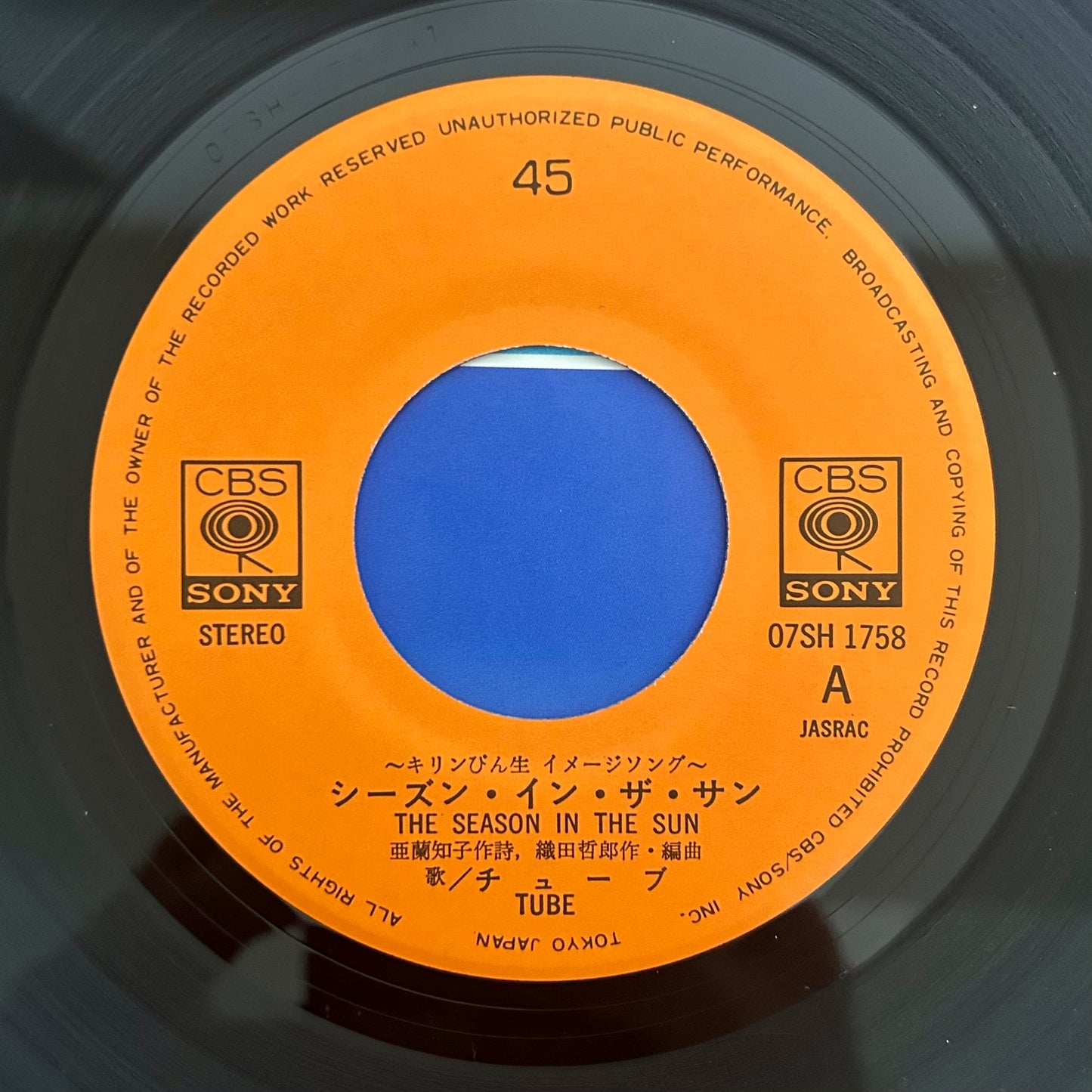 TUBE/ Season in the Sun  (original 1986)  7"single