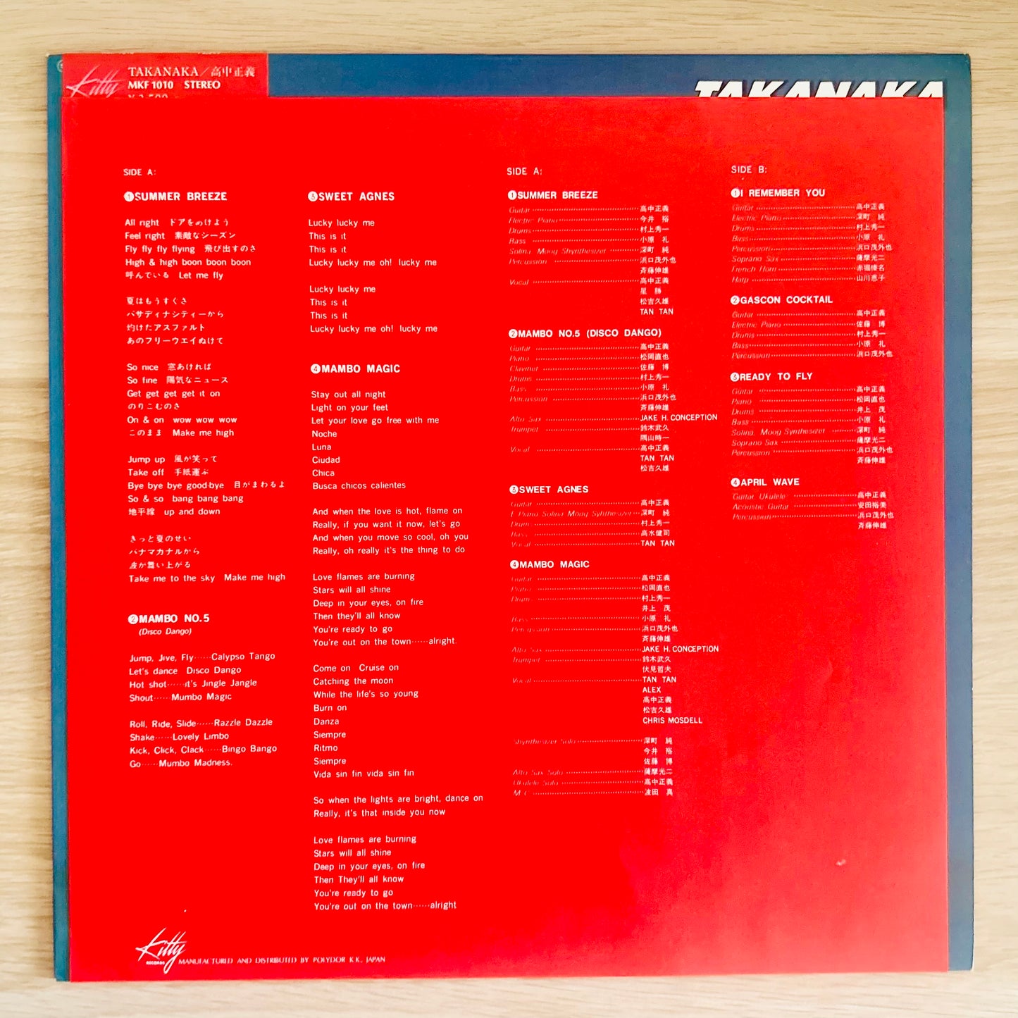 Masayoshi Takanaka/ Takanaka  (original 1977)