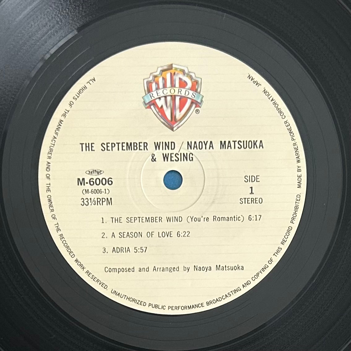 Naoya Matsuoka & Wesing / The September Wind  (original 1982)