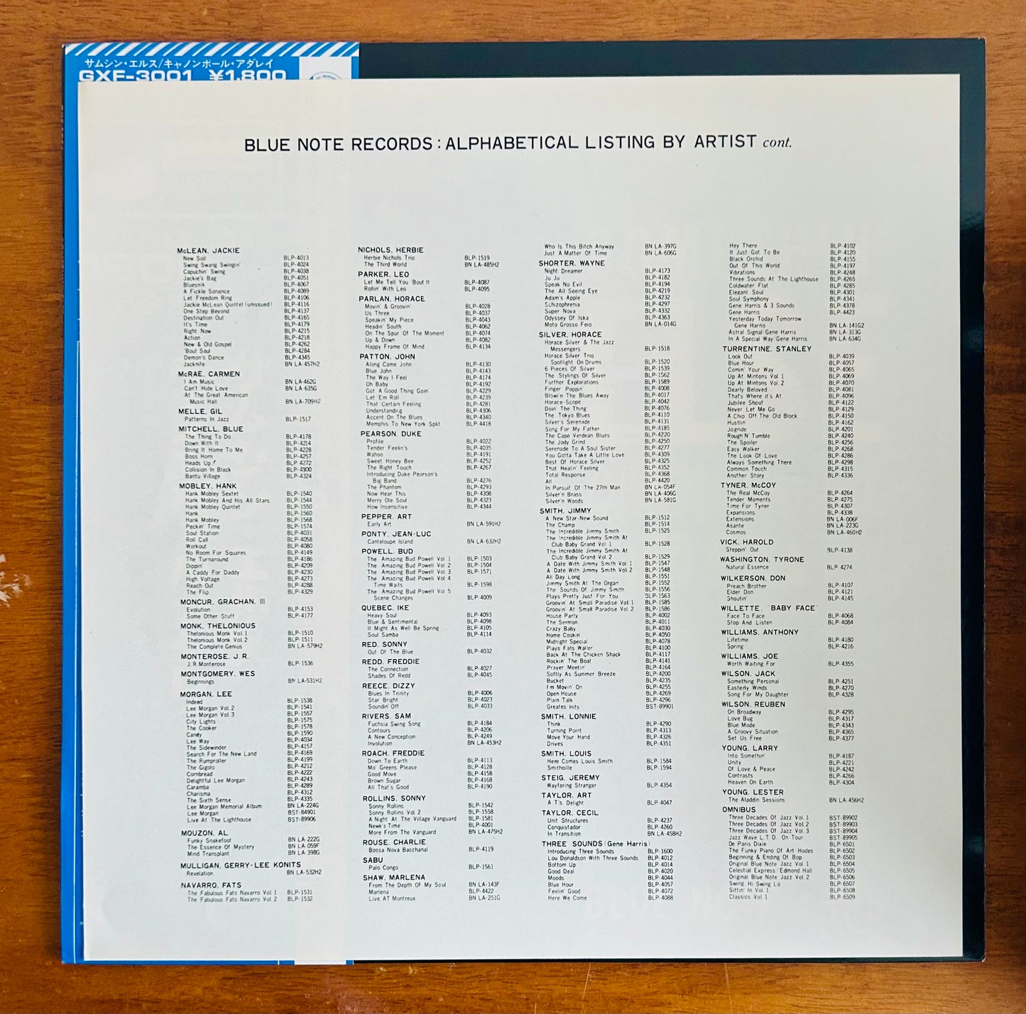 Cannonball Adderley/ Somethin' Else（JapanPress1977 Reissue）