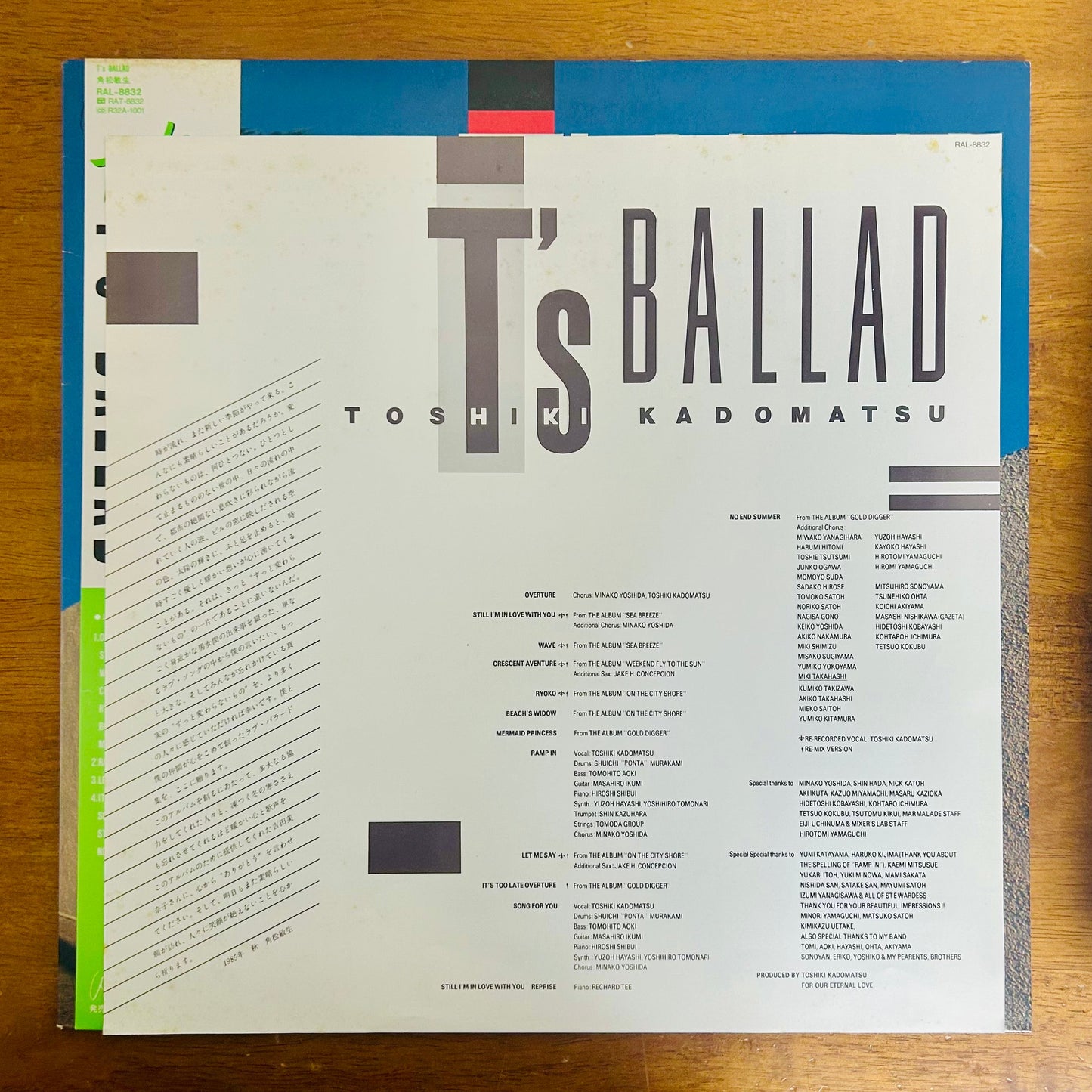 Toshiki Kadomatsu / T’s Ballad  (original 1985)