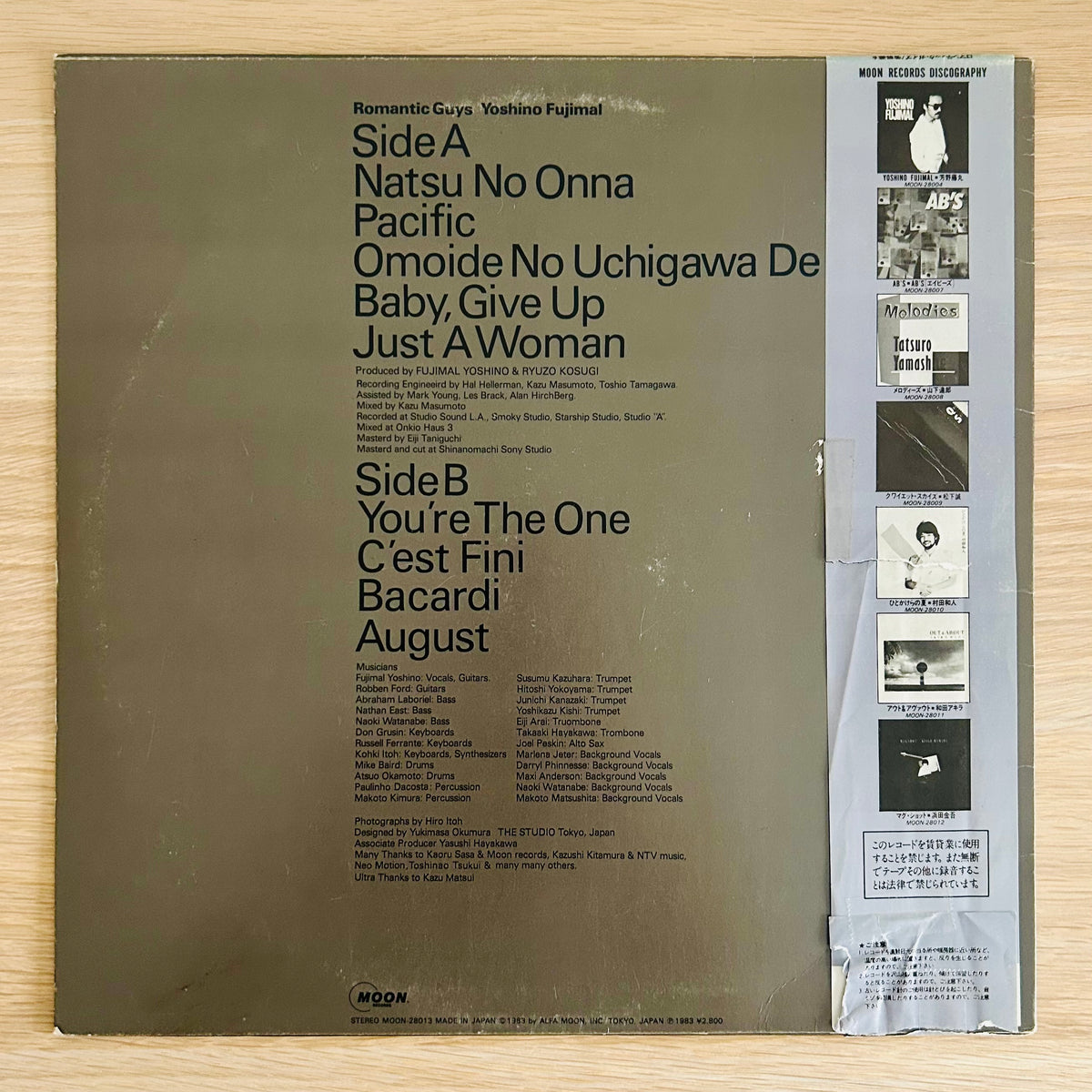 Fujimaru Yoshino / Romantic Guys  (original 1983)
