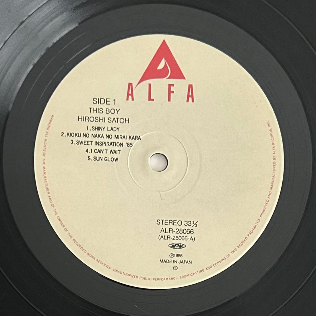 Hiroshi Sato / This Boy  (original 1985)