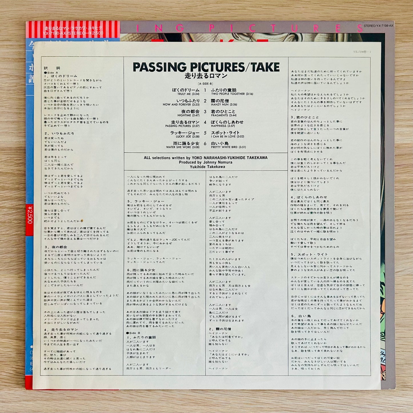 Yukihide Takekawa/ Hashirisaru Roman  (Reissue 1978)