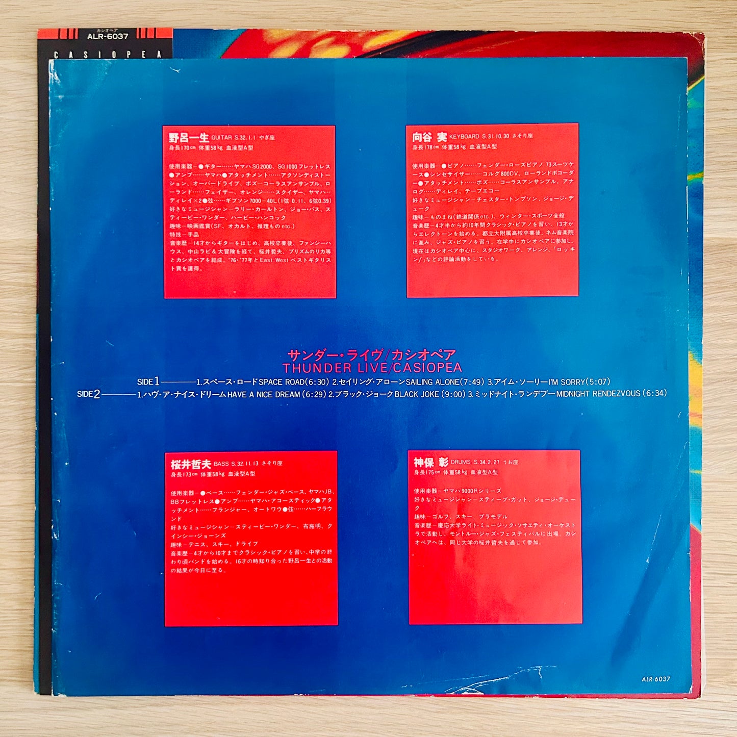 Casiopea / Thunder Live  (original 1980)  1st Cover Art