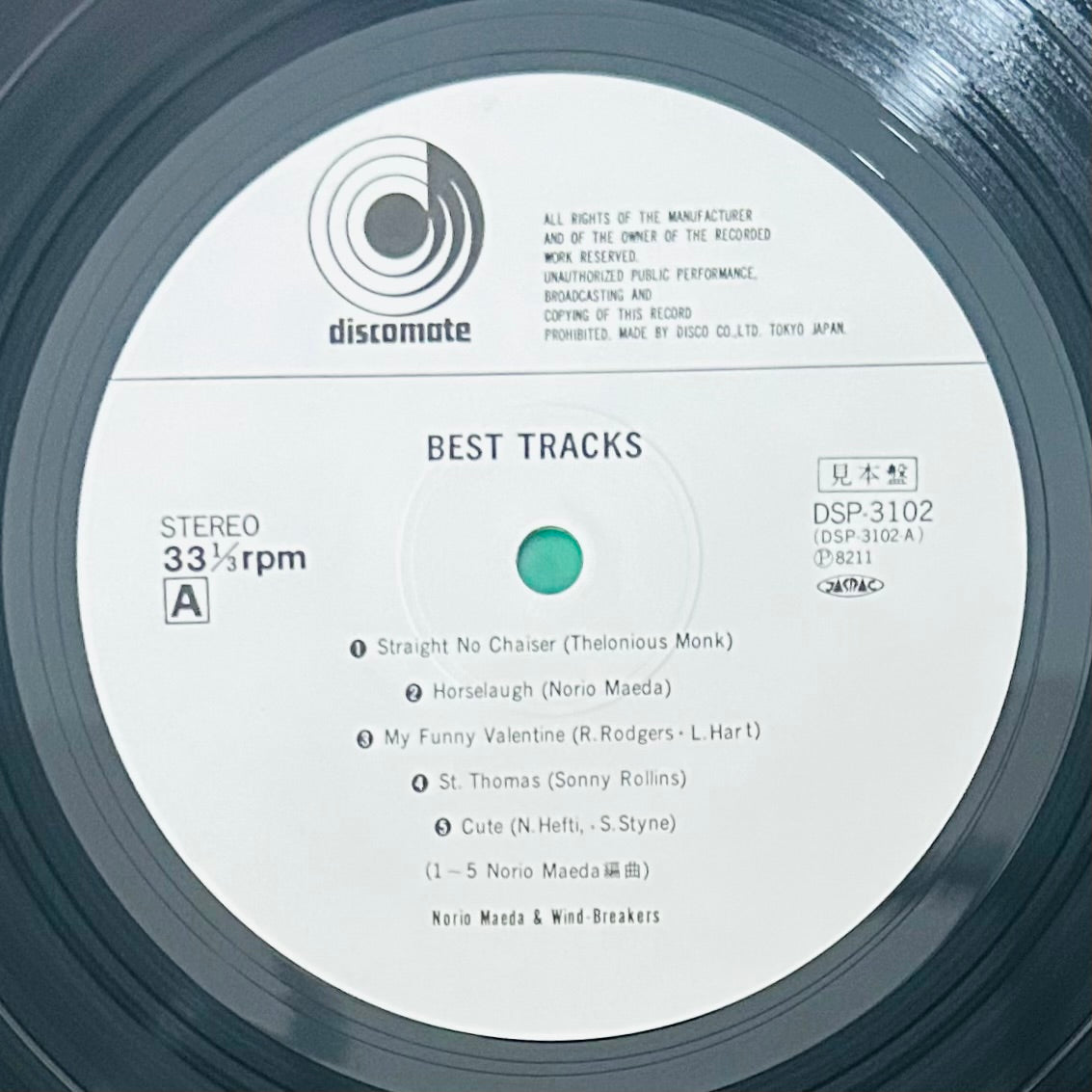 Norio Maeda & Wind-Breakers/ Best Tracks  (Compilation 1982) PROMO