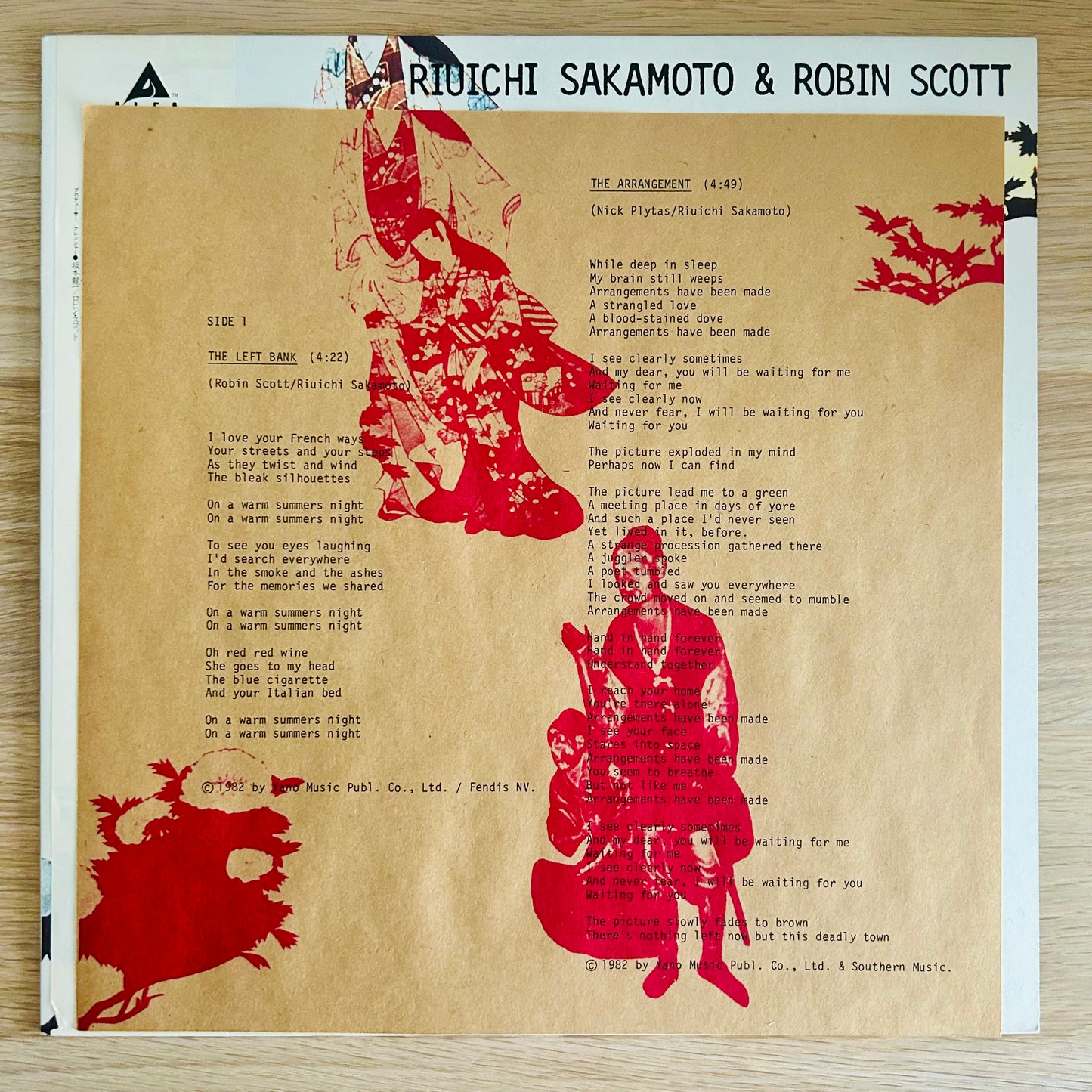 Riuichi Sakamoto & Robin Scott/ The Arrangement  (original 1983)  12" Single